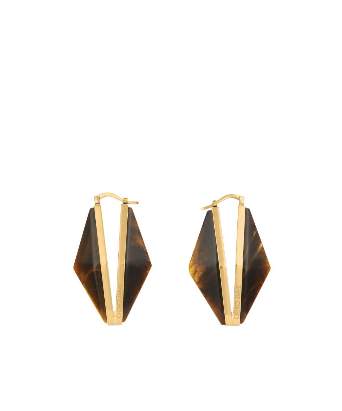 Jimmy Choo Buckle Earrings In Golden