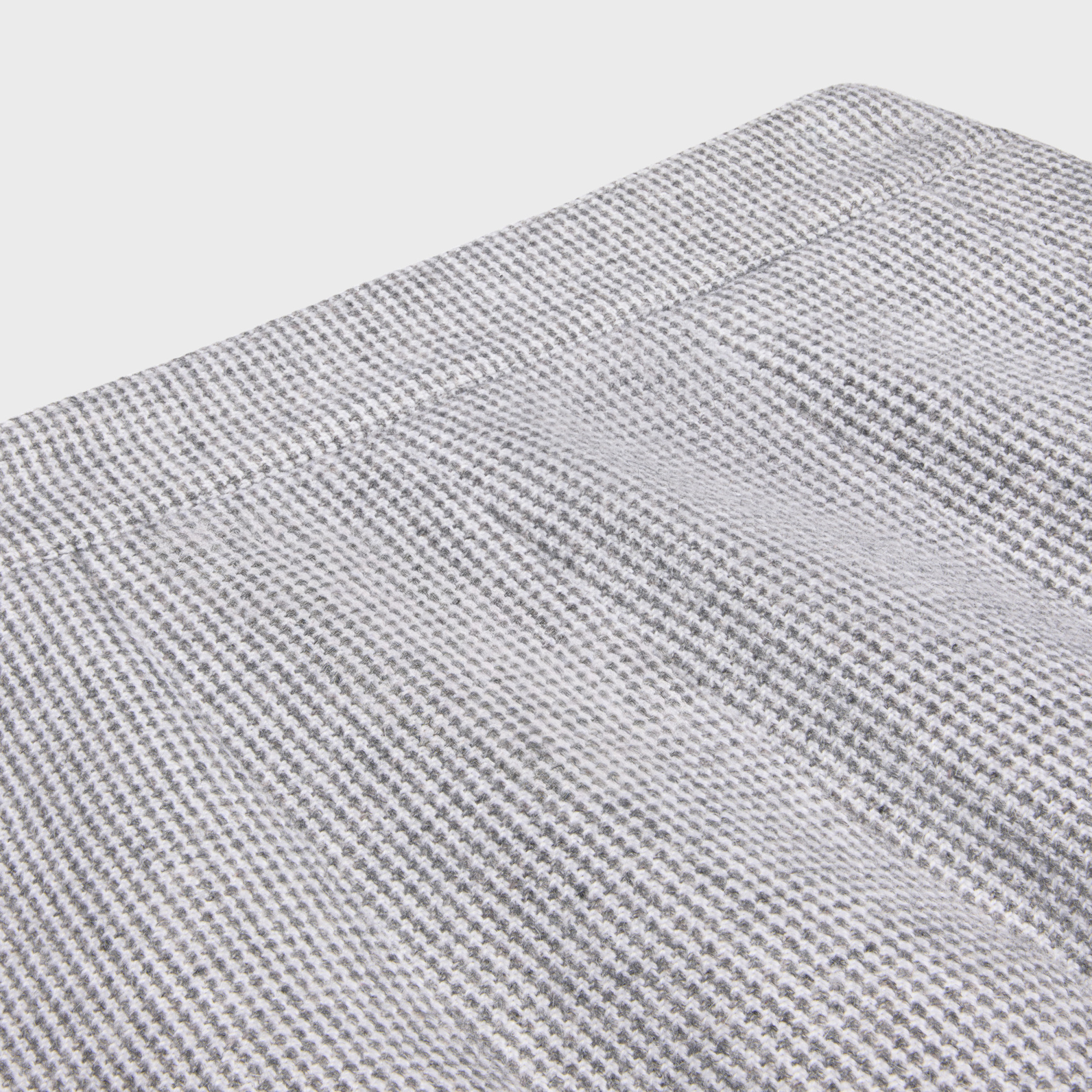 Celine Pleated Skirt In Cashmere Natté In Gray