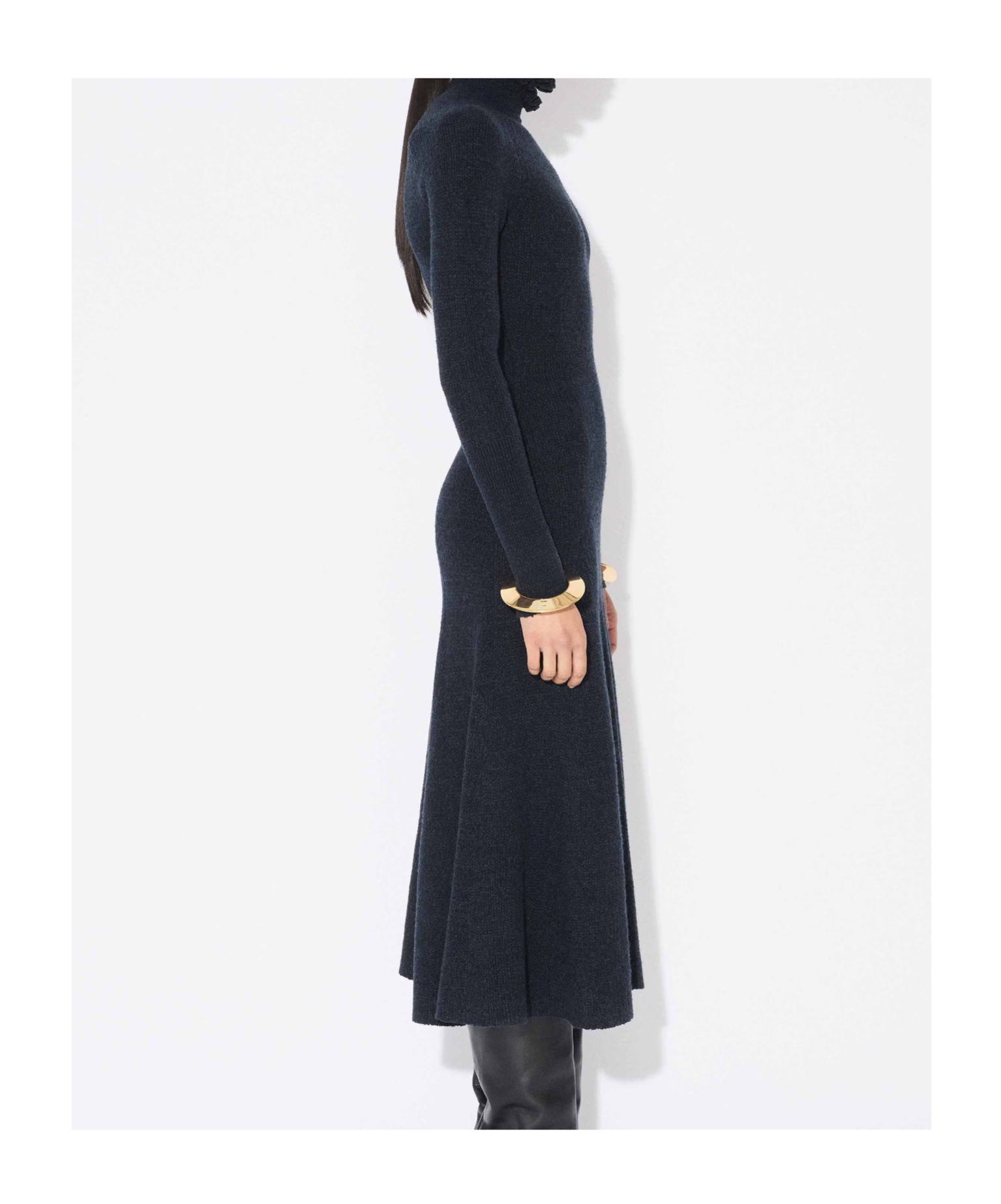 Alaïa Long Sleeve Dress In Black