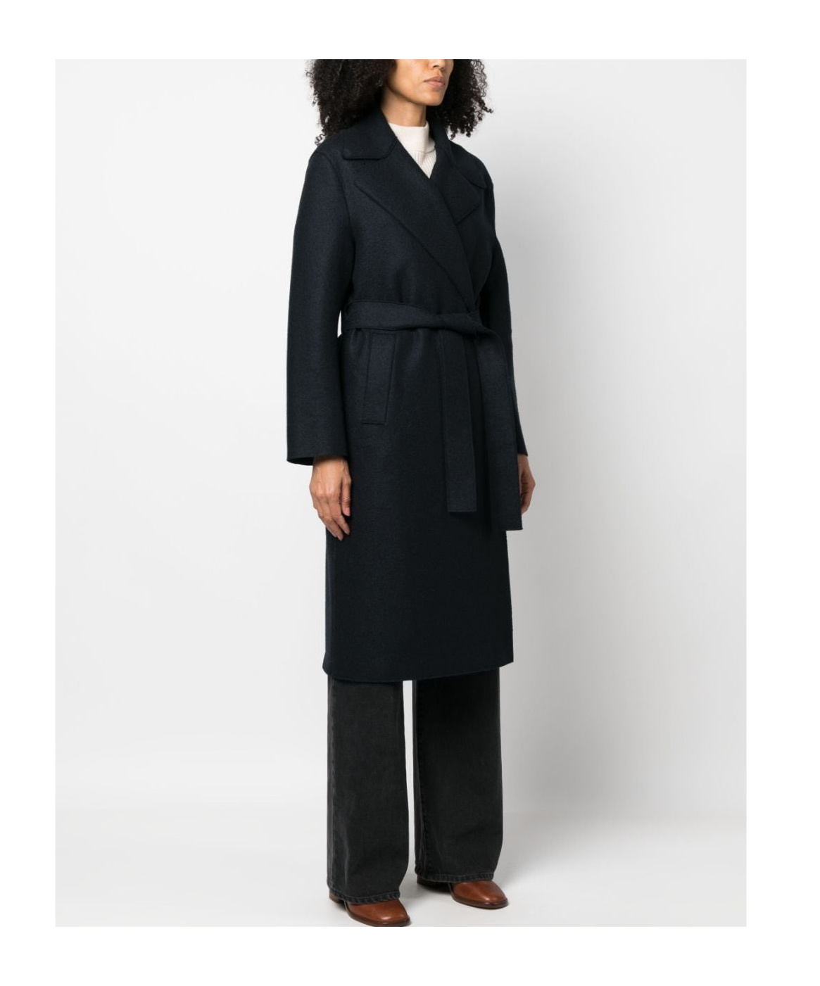 HARRIS WHARF LONDON TIED-WAIST VIRGIN-WOOL COAT 