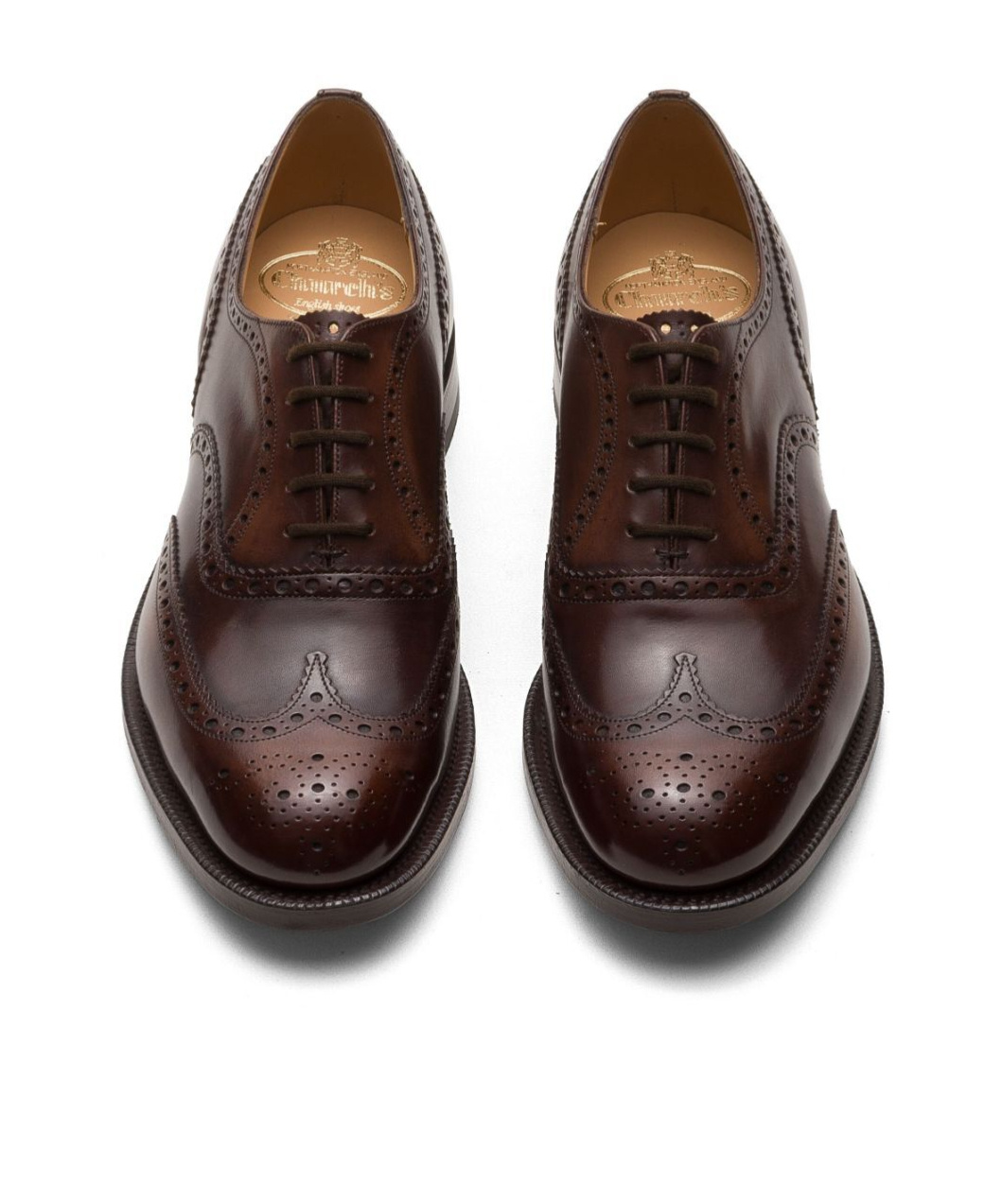 Church's Burwood Polished Leather Oxford Brogues In Black