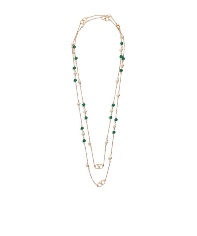 Valentino Vlogo Necklace In Gold