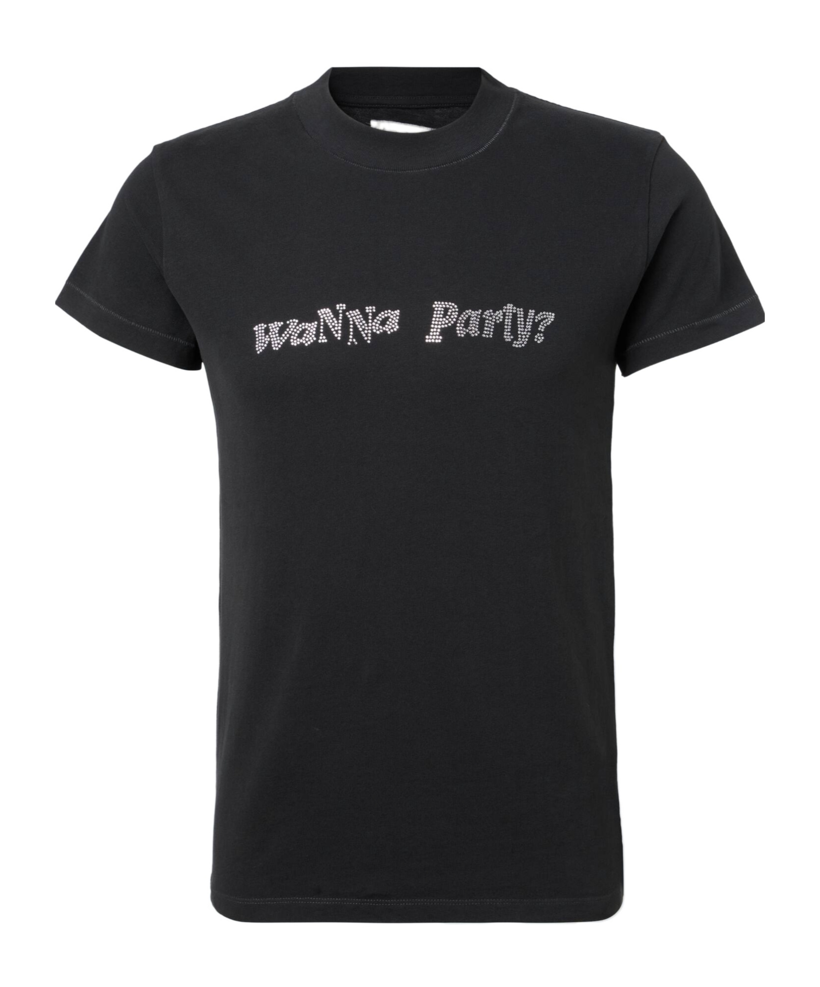 Erl Verziertes T-shirt Aus Baumwoll-jersey In Black