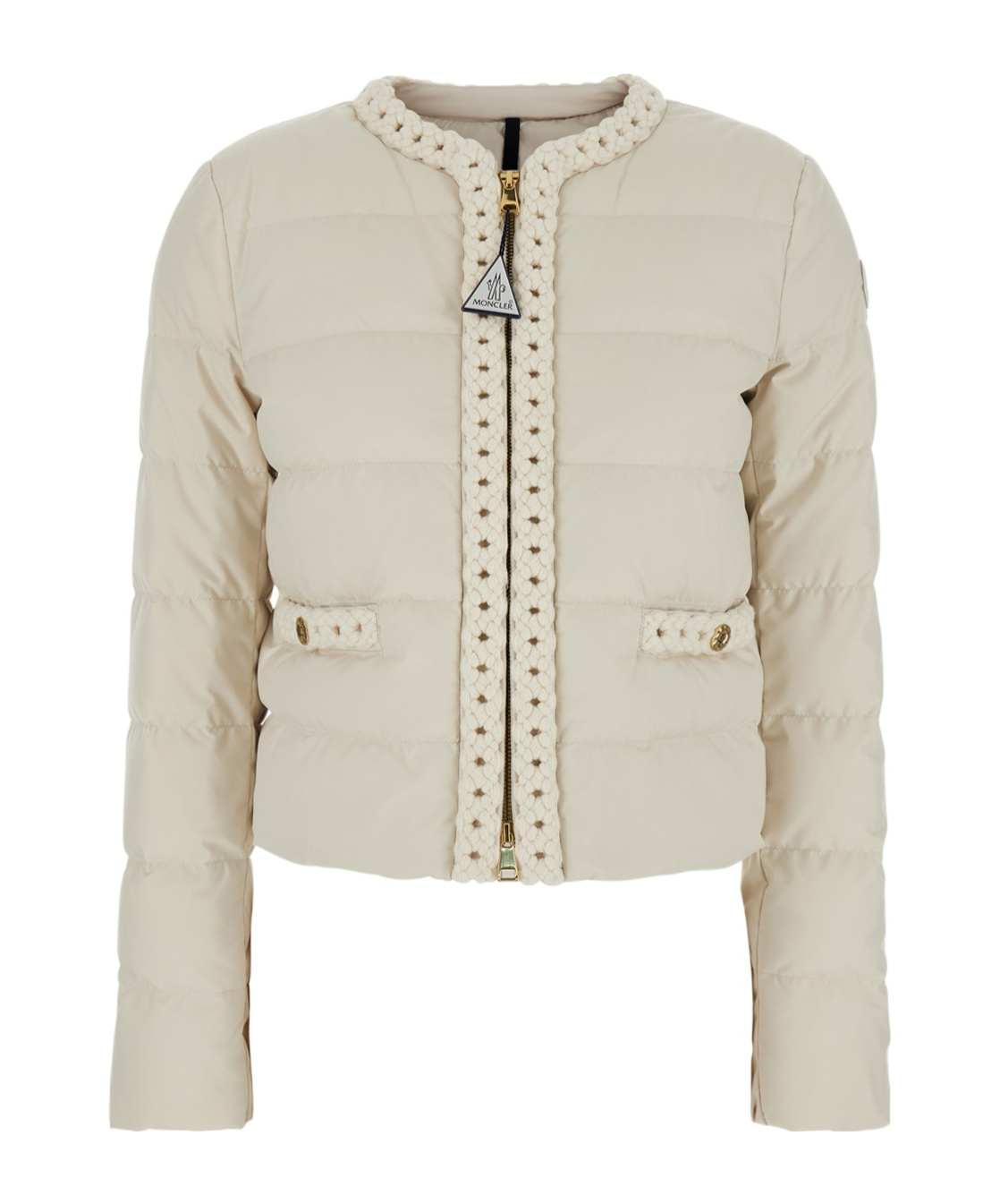 Moncler Long-sleeved Cotton Jacket In Neutral