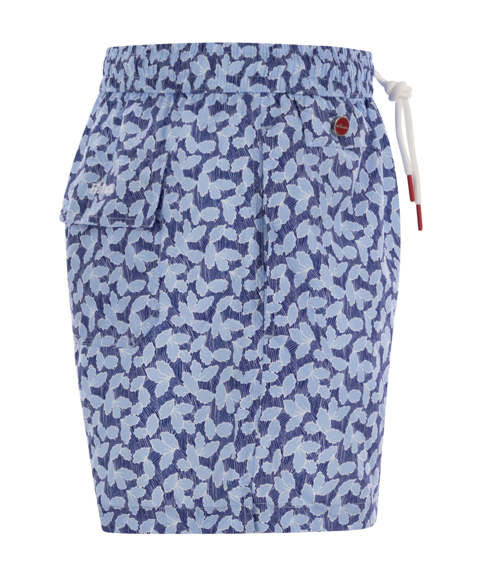 Shop Kiton Pattern Beach Swimming Shorts In Blue