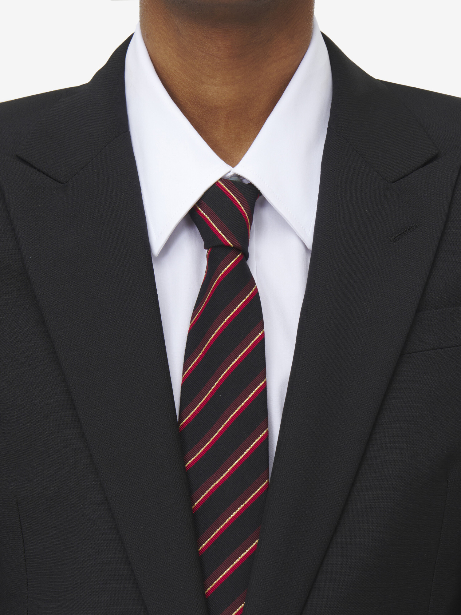 Alexander Mcqueen College Tie In Black