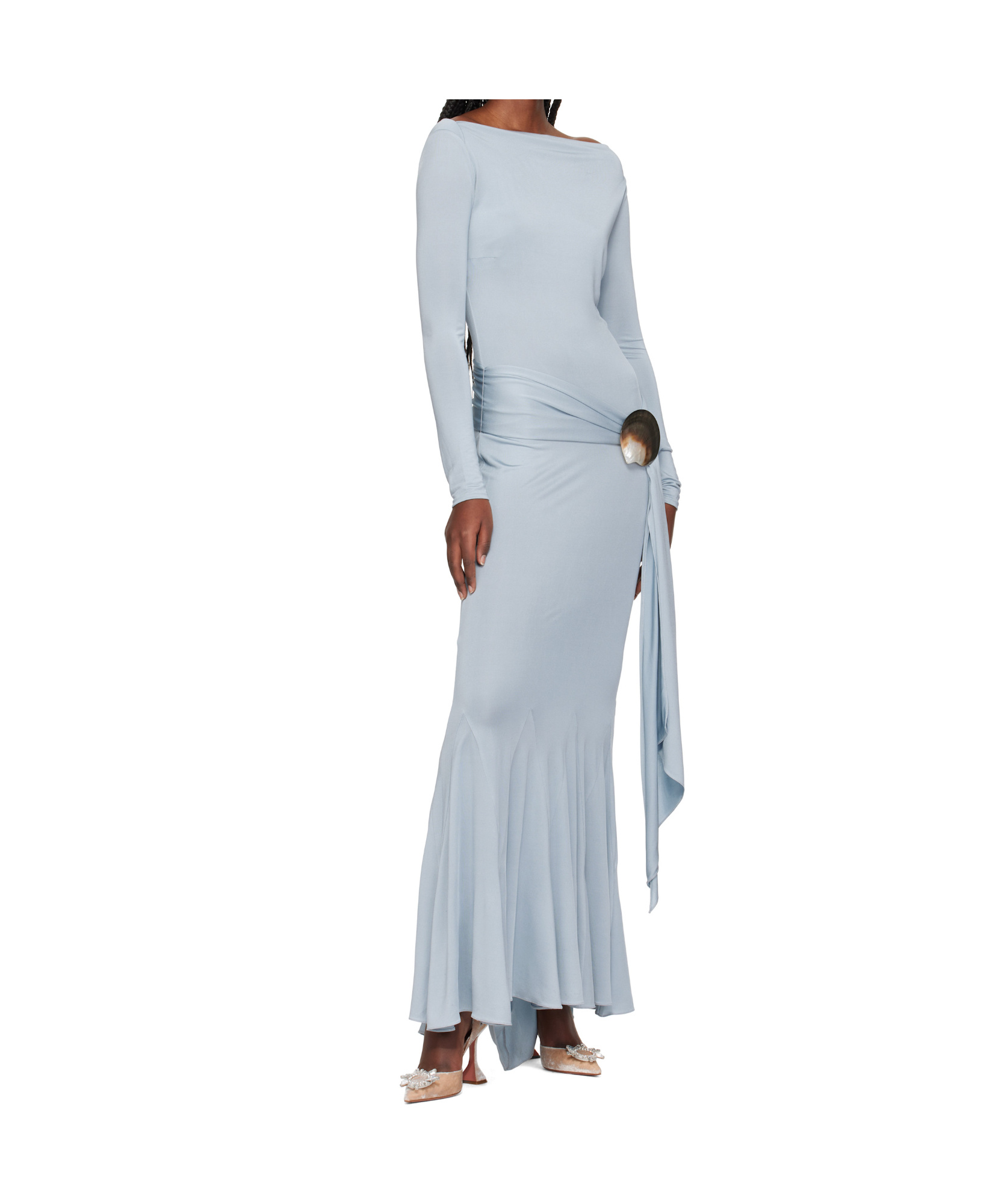 AMINA MUADDI POINTED HIGH-HEELED SANDALS