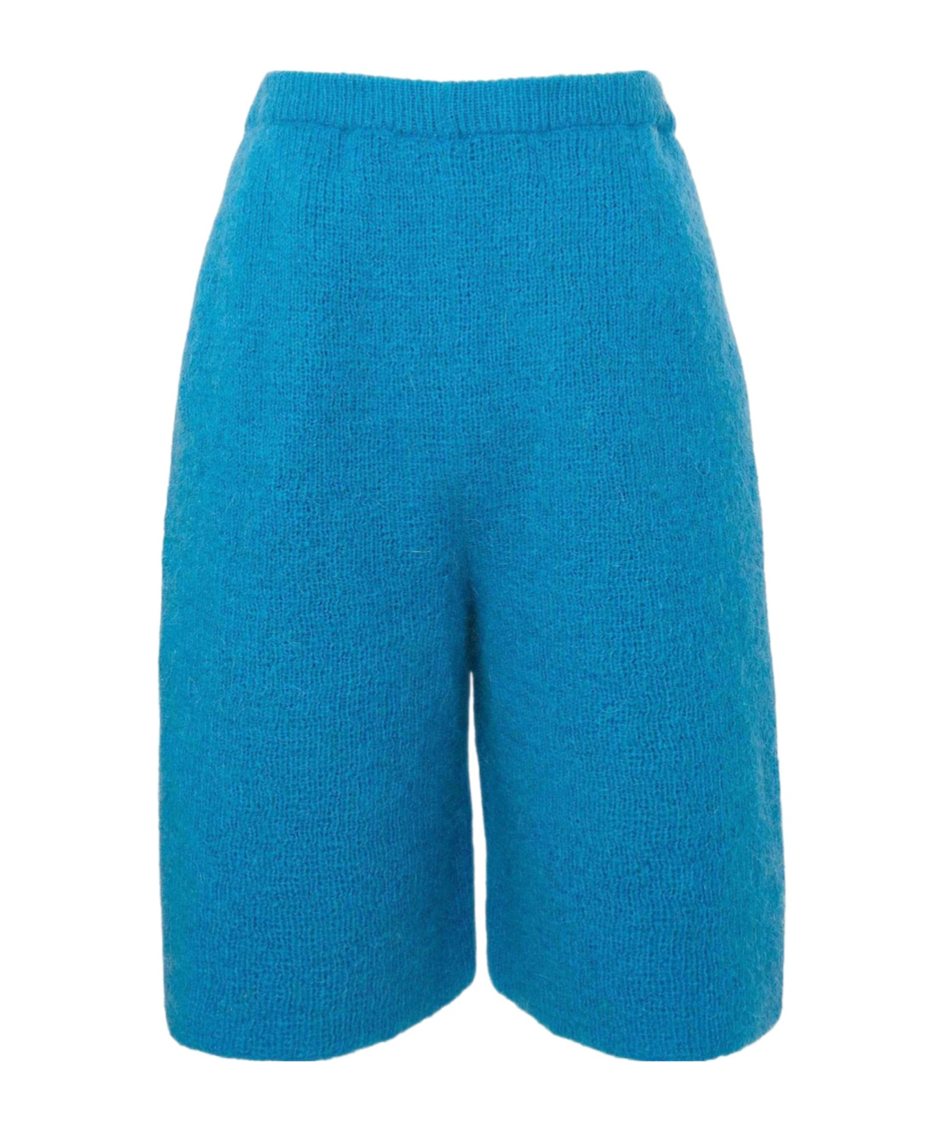 Jw Anderson Basketball-style Light Blue Knit Shorts<br/> In Blue