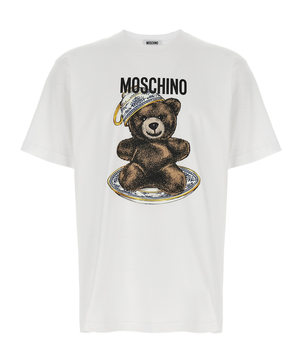 Moschino Teddy Bear Print Crewneck T-shirt In White