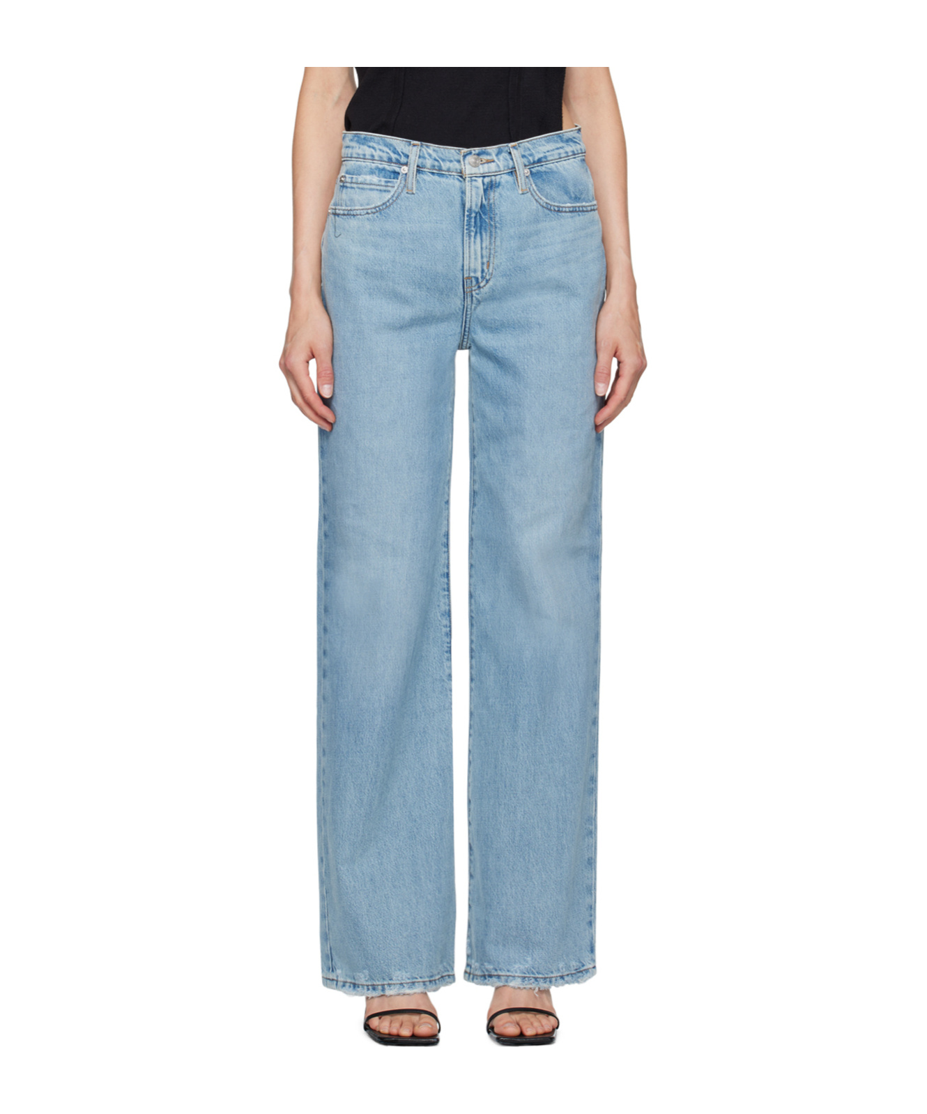 Frame Le Jane Wide-leg Jeans In Blue