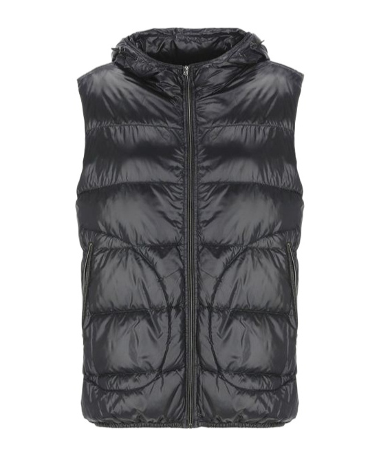 Herno Quilted Hooded Sleeveless Jacket In Blue