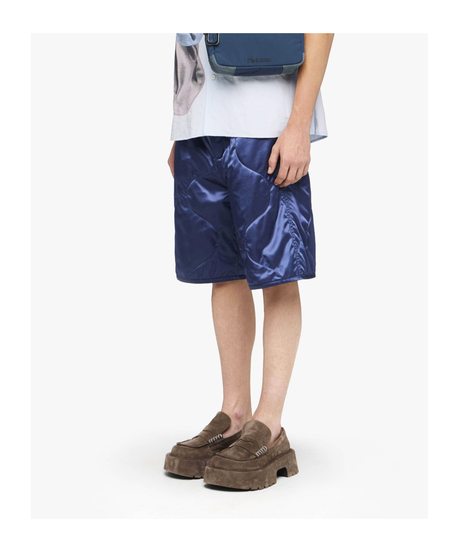 Jw Anderson Quilted Shorts In Blue