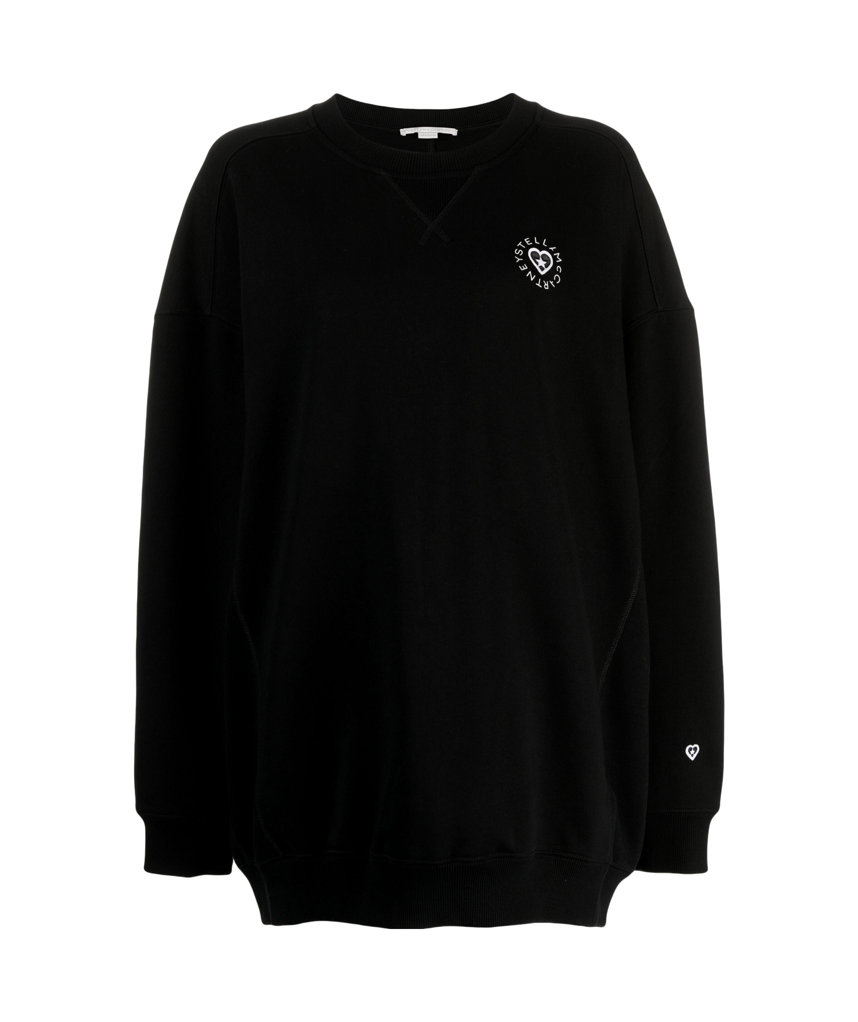 Stella Mccartney Oversize Cotton Crew-neck Sweatshirt In Black