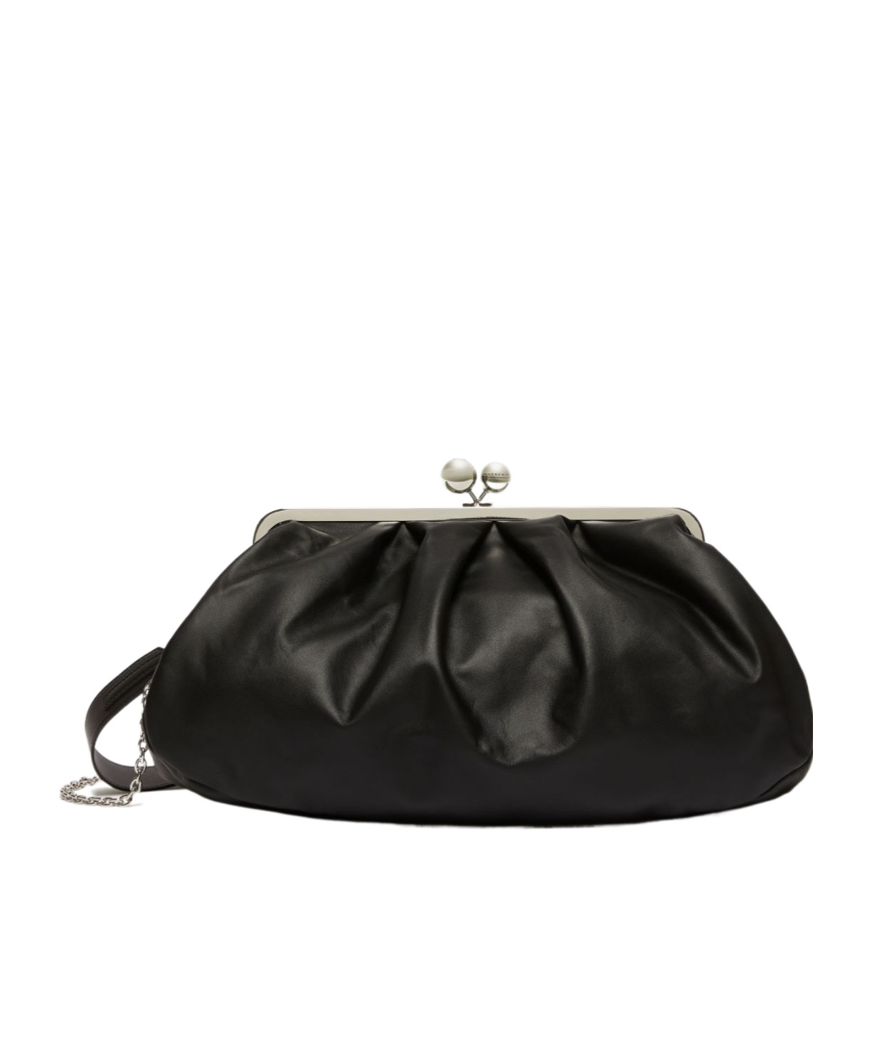 Weekend Max Mara Logo Engraved Shoulder Bag In Black