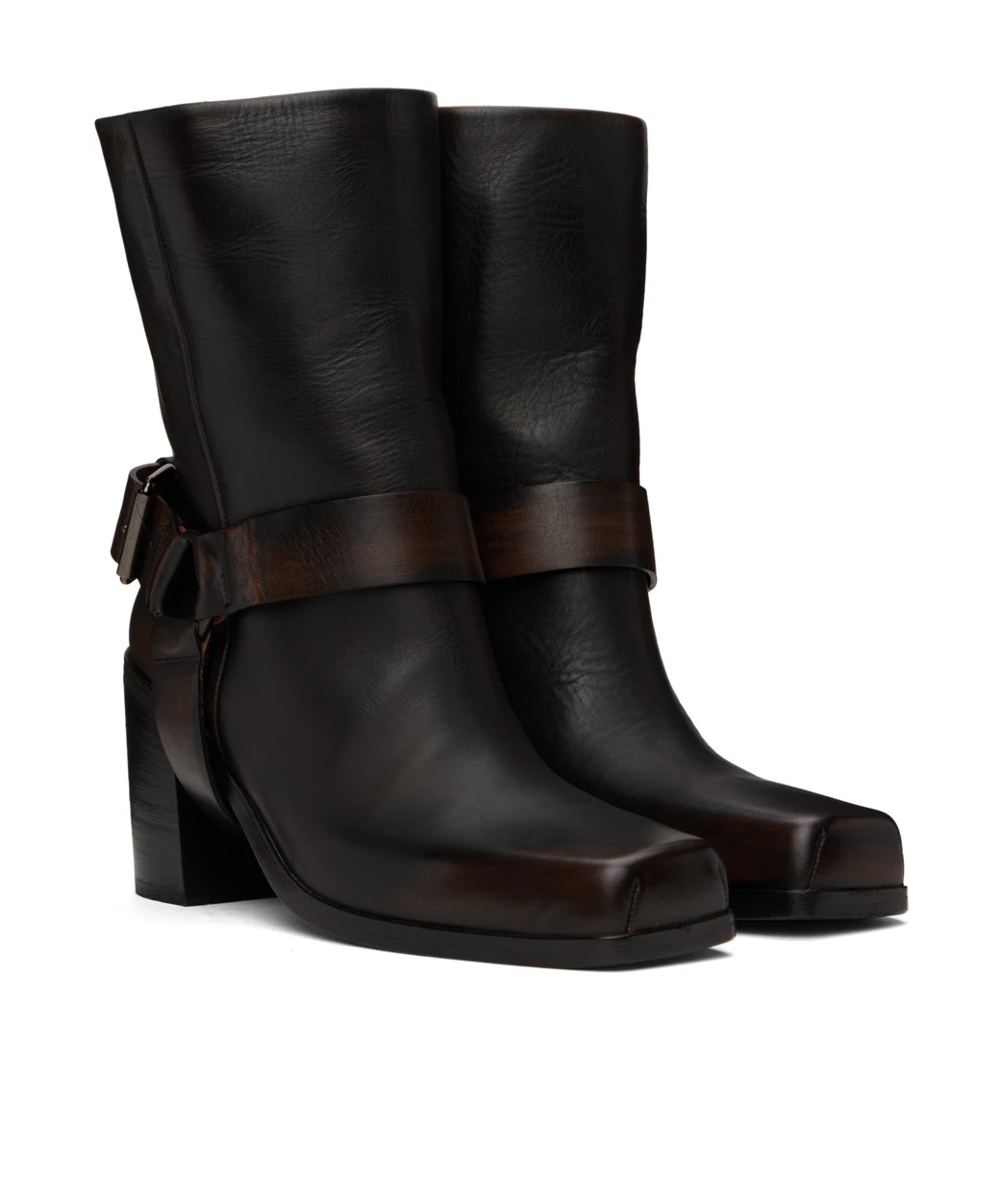 Marsèll Ankle Boots With Decorative Buckle Detail In Black