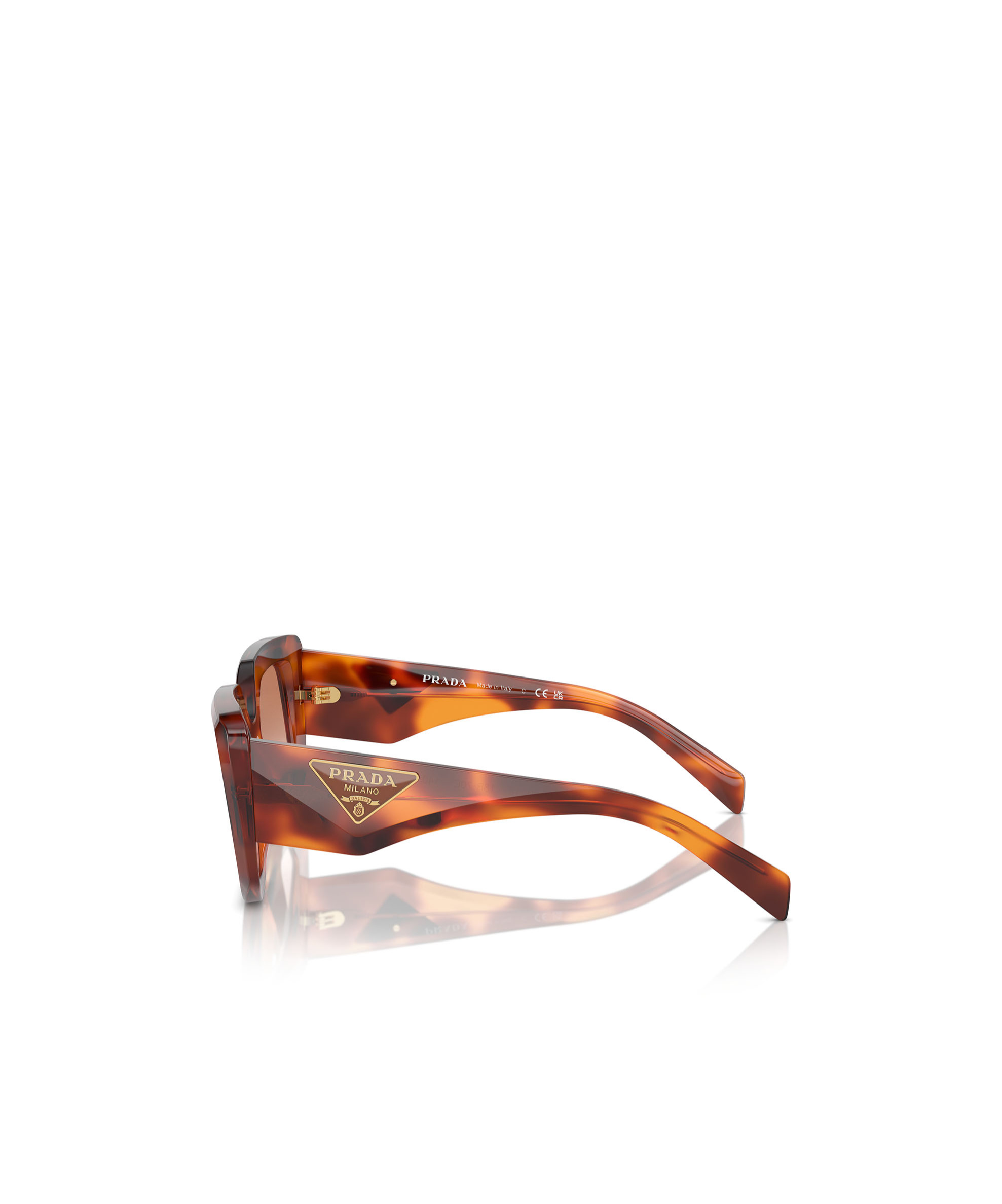 Prada Brown Gradient Irregular Ladies Sunglasses Pr 14zs 18r70e 50 In Multicolor
