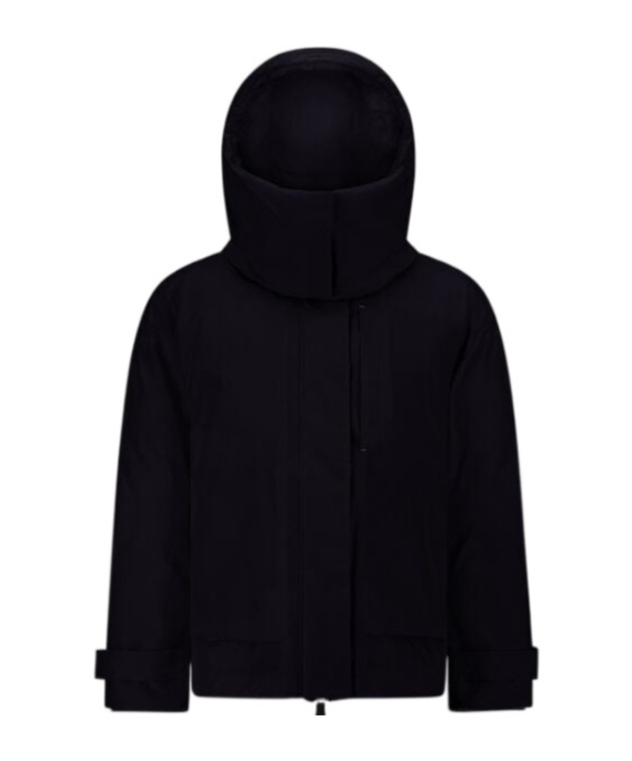 Shop Herno Long-sleeved Down Jacket In Black