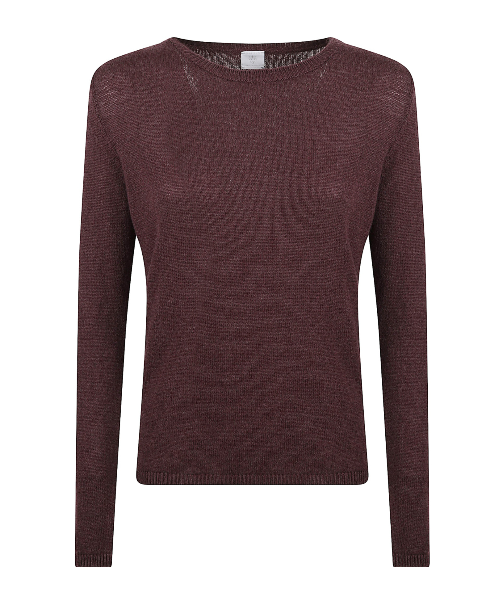 Eleventy Round-neck Long-sleeve Knitted Sweater In Red
