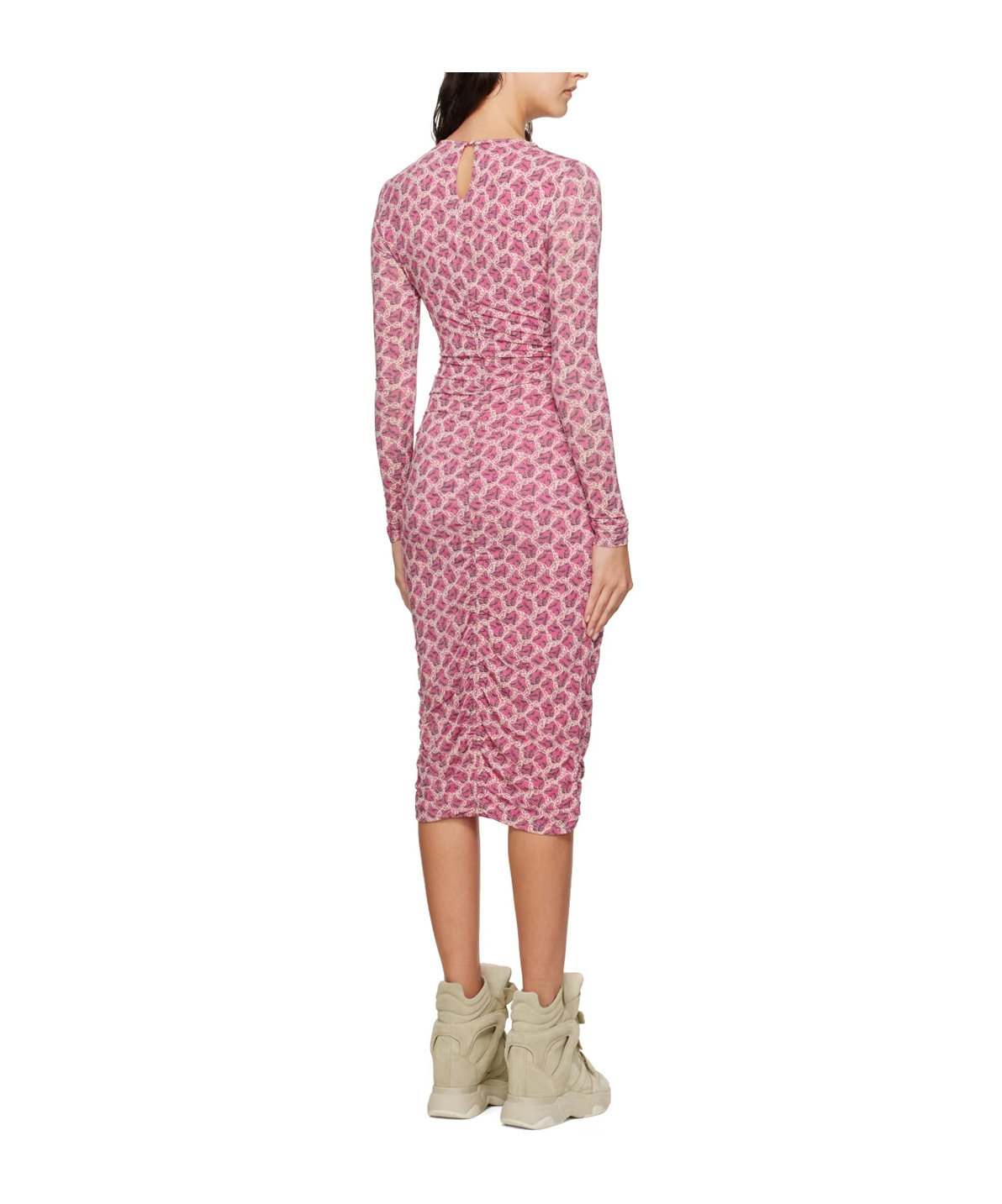 Isabel Marant Pink Logane Midi Dress In Pink