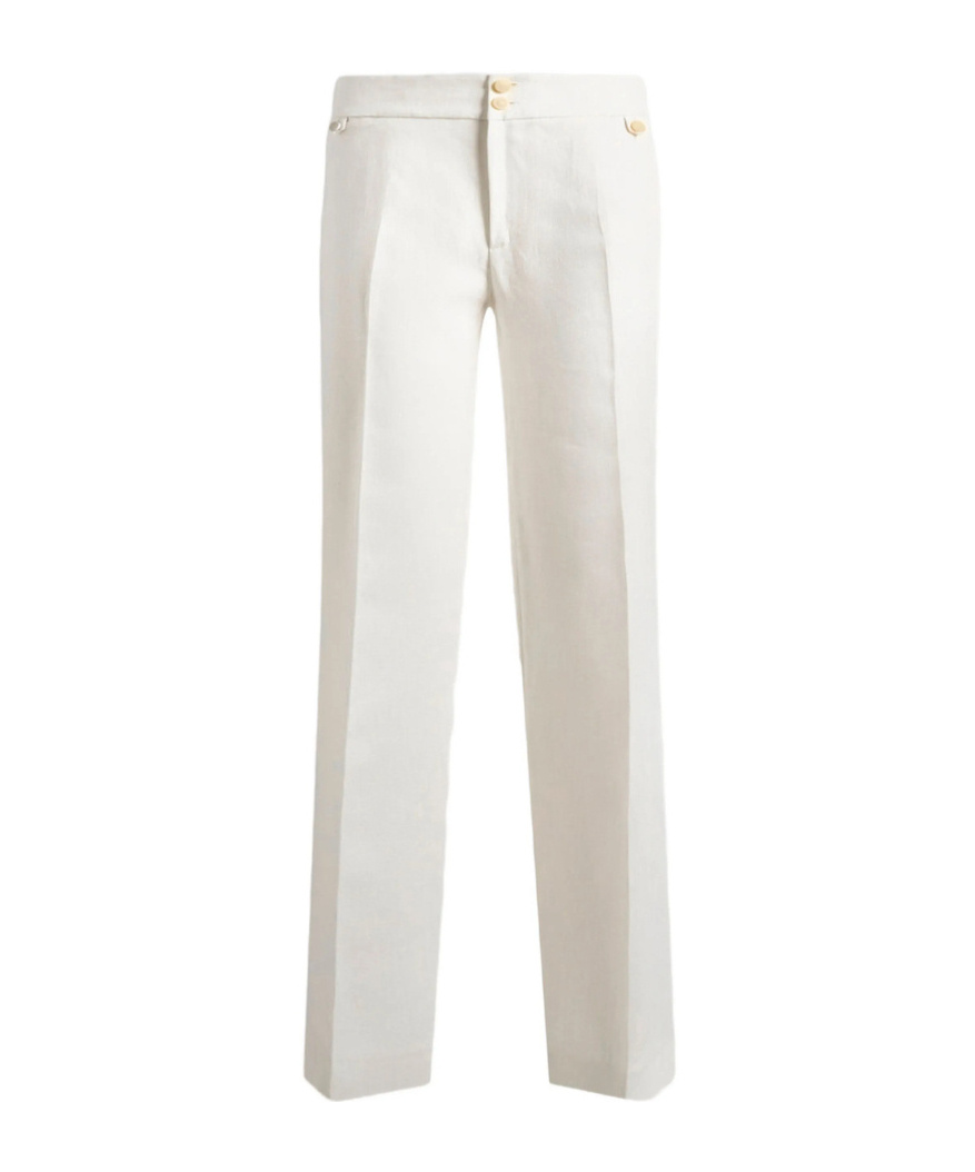 Etro Straight-leg Casual Pants In White