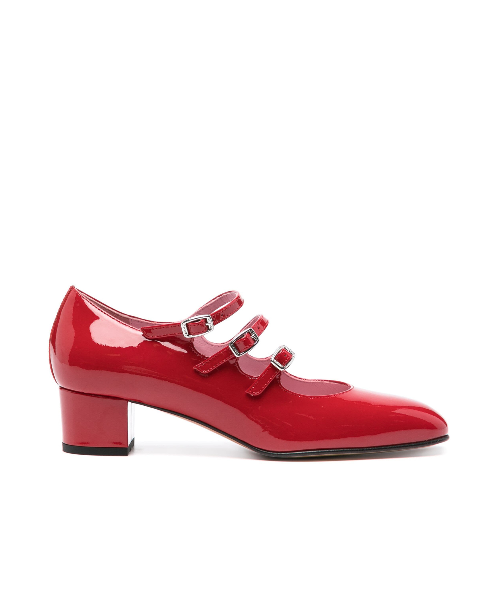 Shop Carel Paris High-heeled Mary Jane Shoes In Red