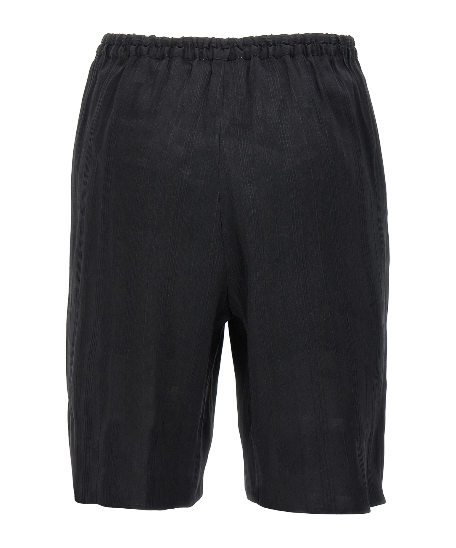 Shop Loulou Studio Andra Elastic-waist Shorts In Black