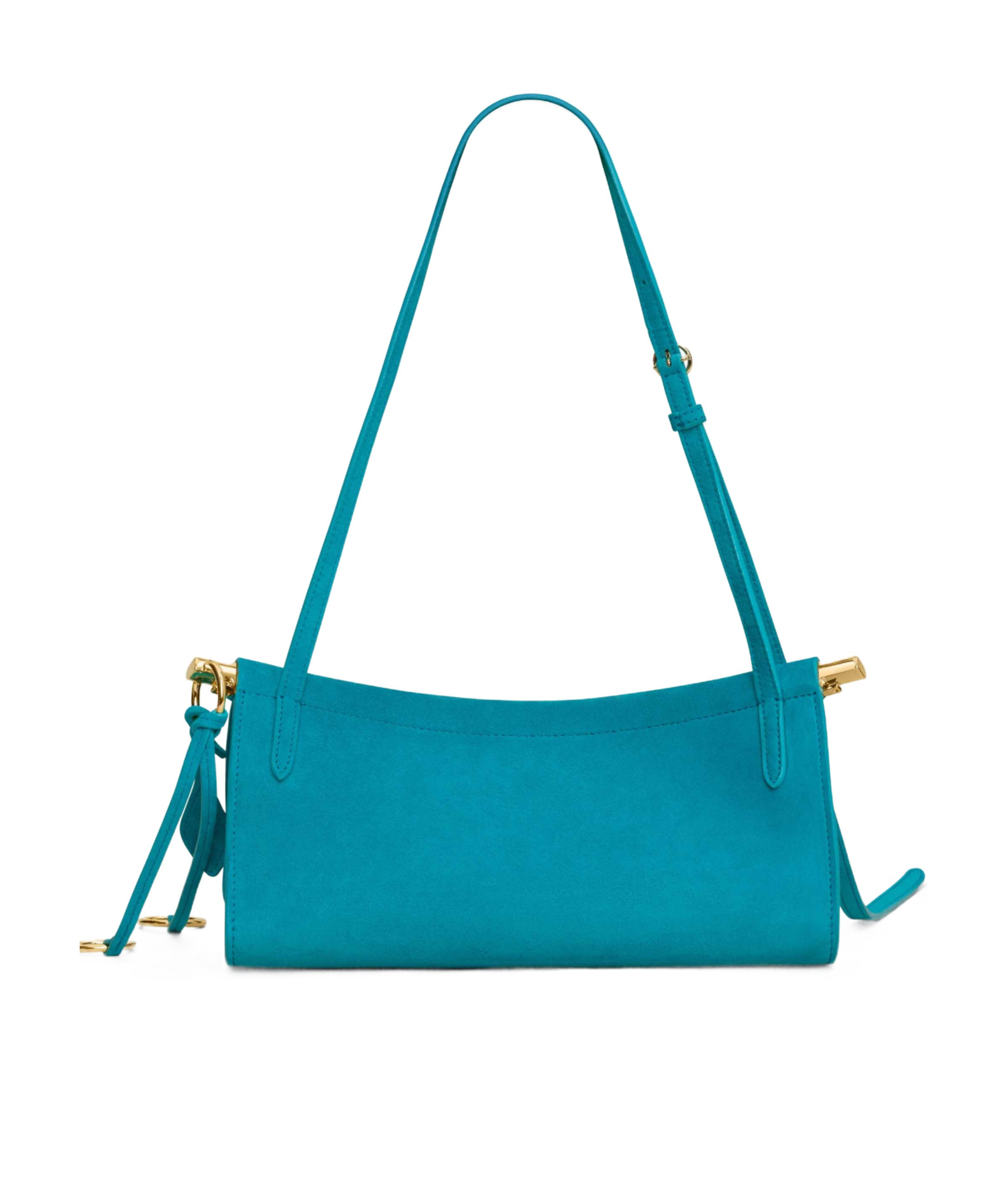 Alaïa Le Click East West Small Bag In Suede In Blue
