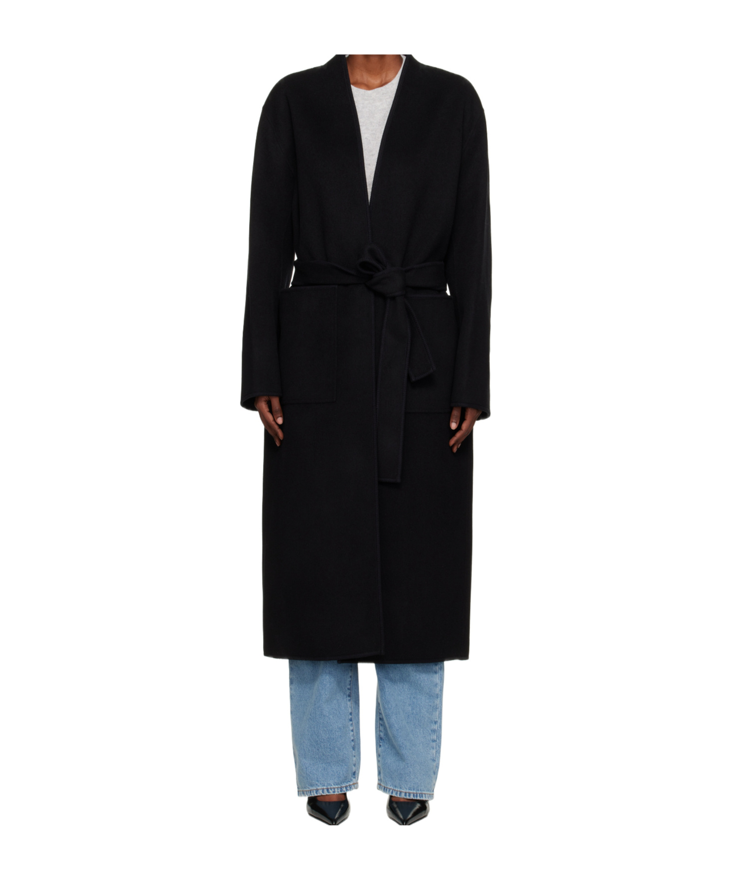 Rohe Long Coat In Black