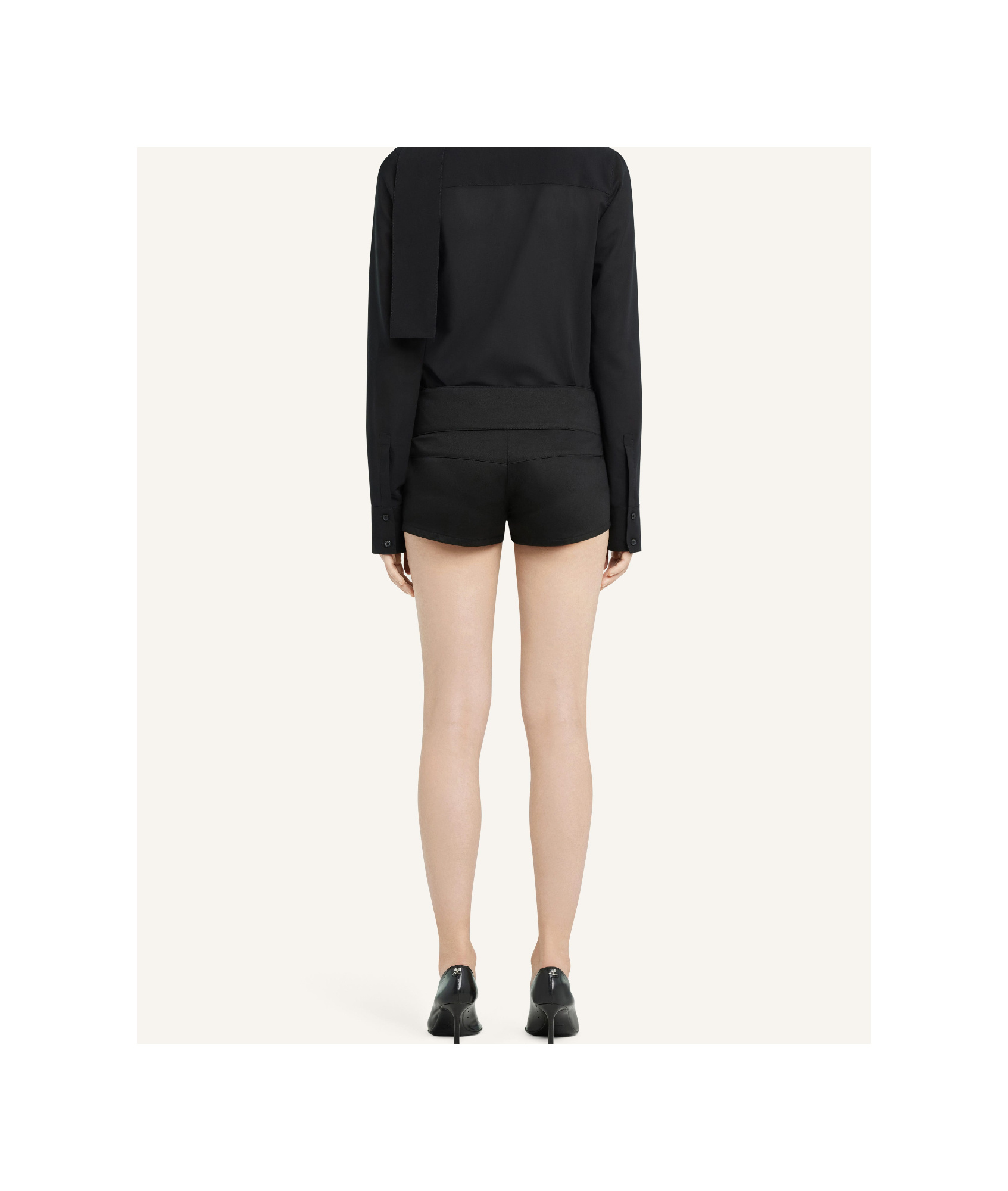 Courrèges Black Belted Mini Shorts