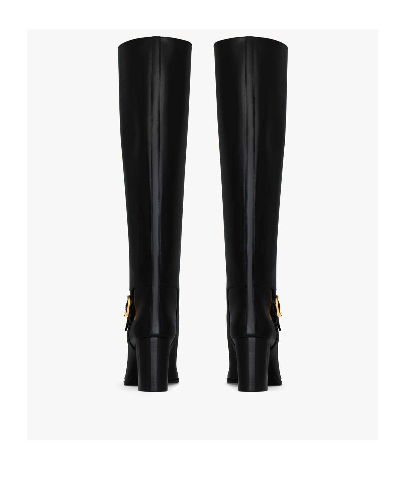 Saint Laurent Stivali Julia 70 In Pelle Nera Donna In Black