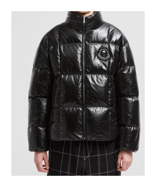 Moncler X Palm Angels Simoom Short Down Jacket In Black