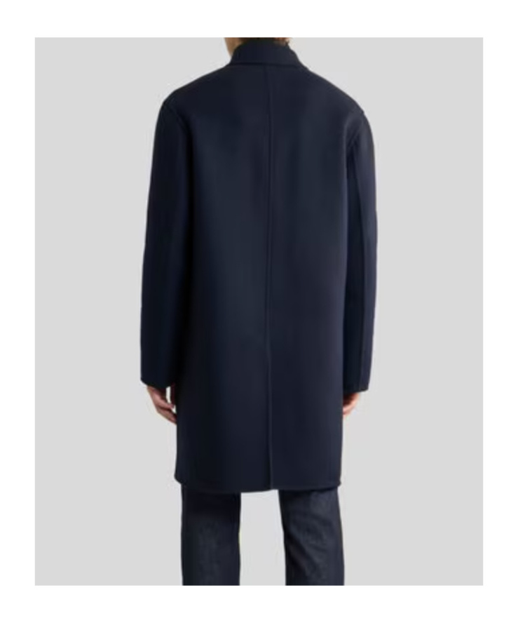 Etro Reversible Wool-blend Coat In Blue