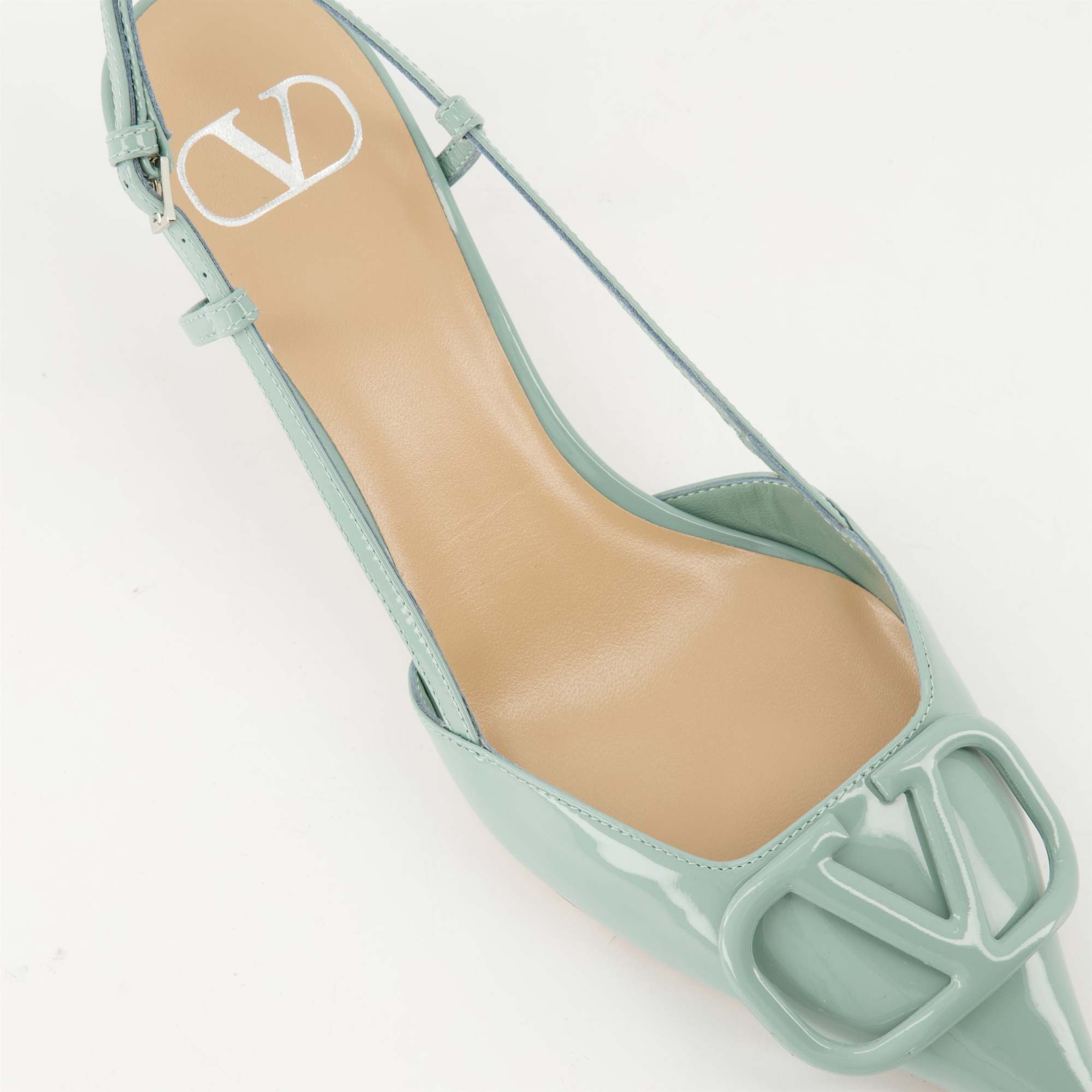 Valentino Vlogo High-heeled Sandals In Gray