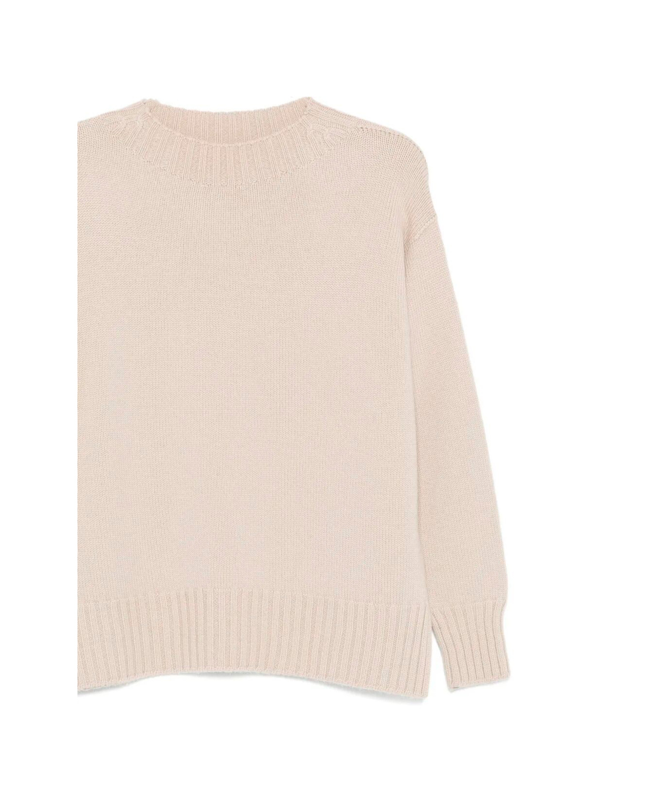Drumohr Round-neck Wool Sweater In Neutral