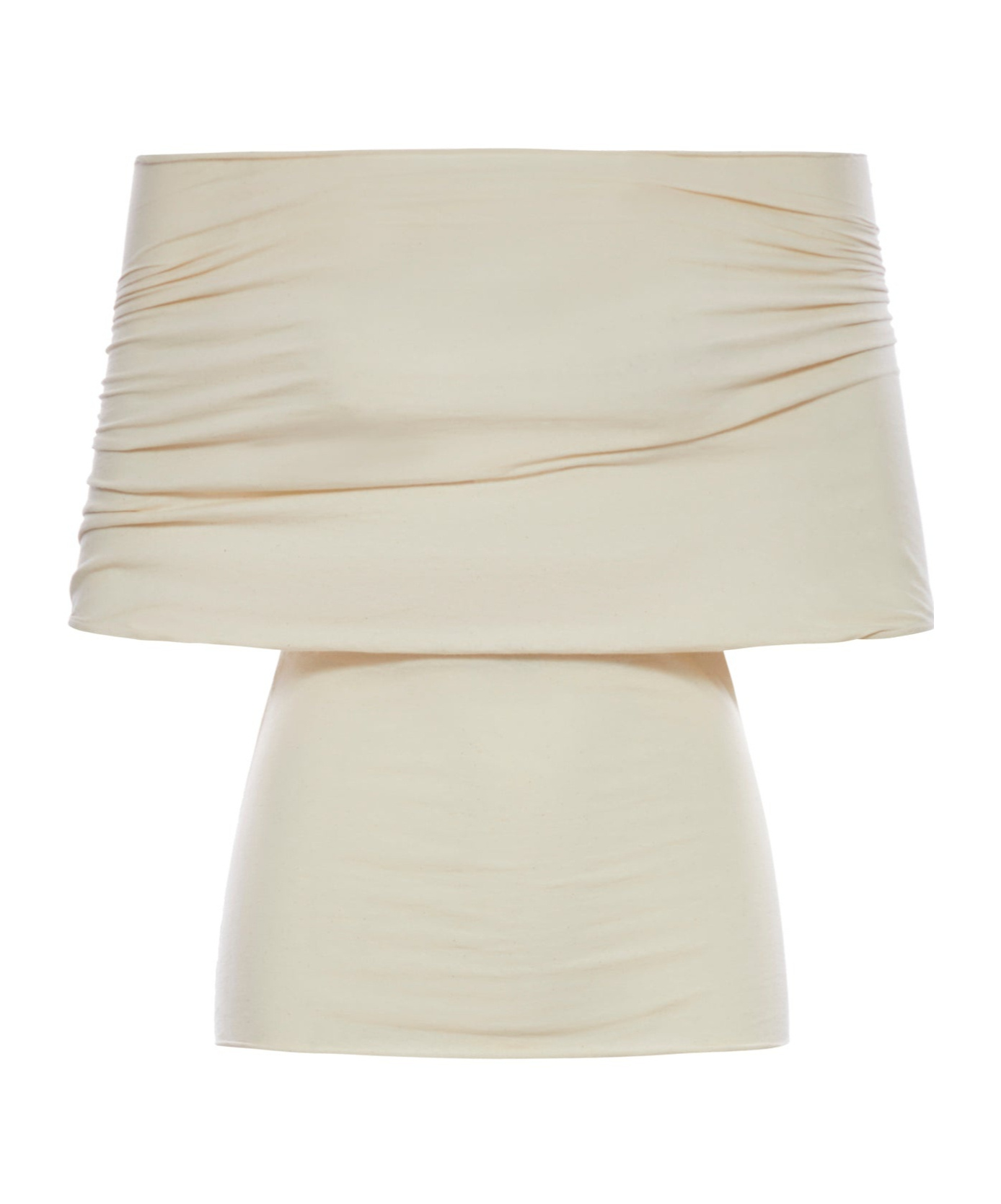 Rick Owens Women Cotton Sweater With Boat Neck In Nude