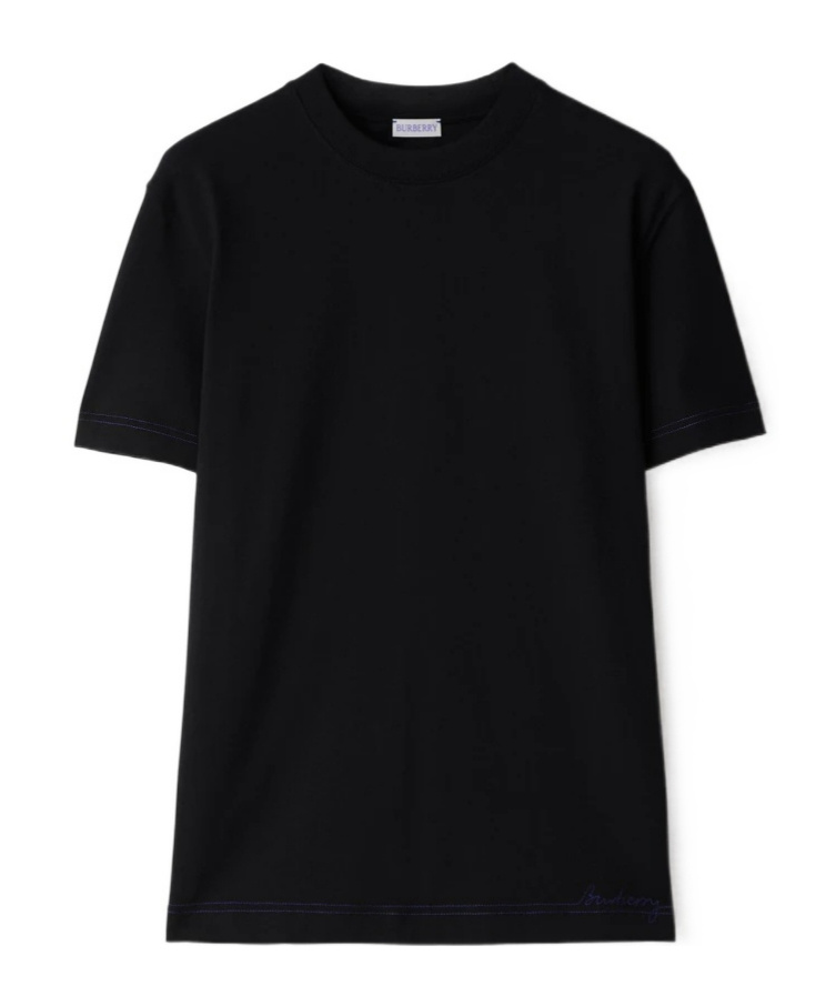 Burberry Ekd Cotton T-shirt In Black