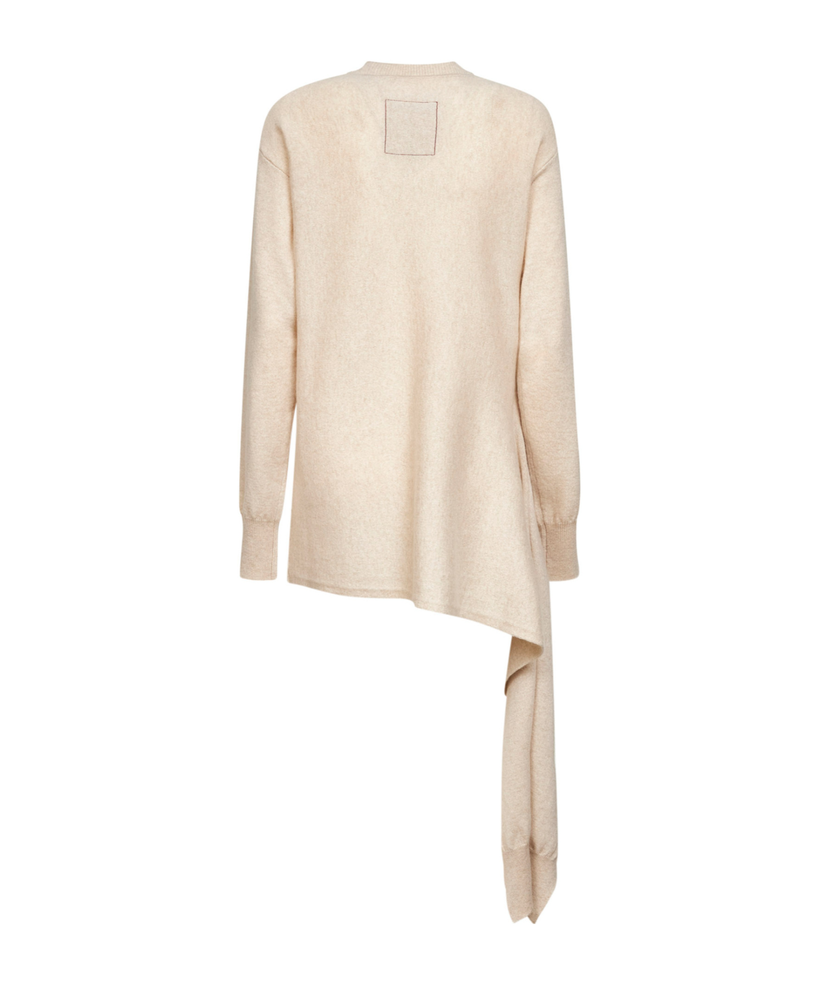 Uma Wang Asymmetric Hem Cashmere Sweater With Long Sleeves In Neutral
