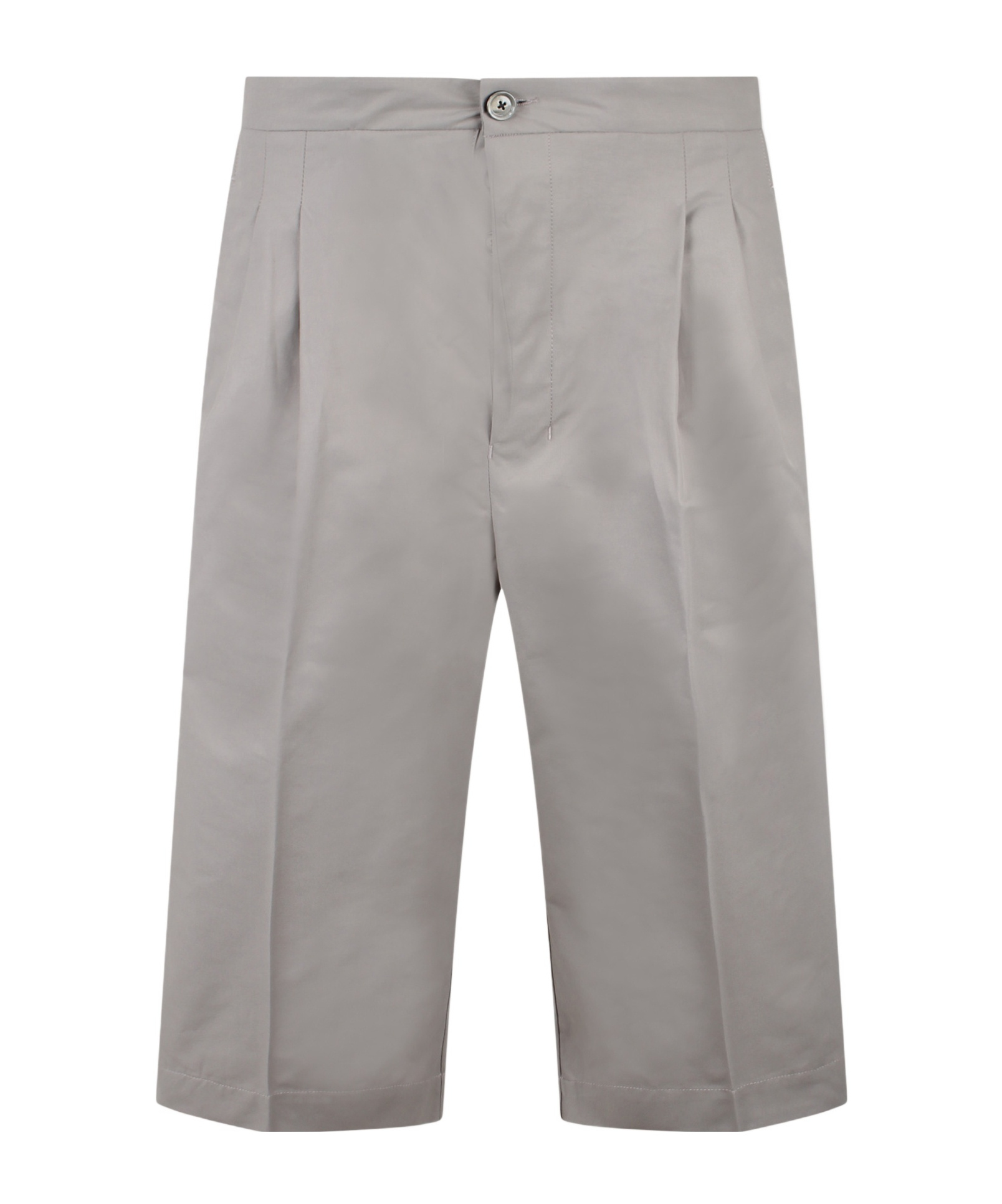 Ami Alexandre Mattiussi Ami Oversized Twill Bermuda Shorts With Adjustable Waistband In Gray
