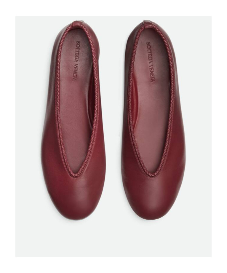 Bottega Veneta Rosa Ballerina In Red