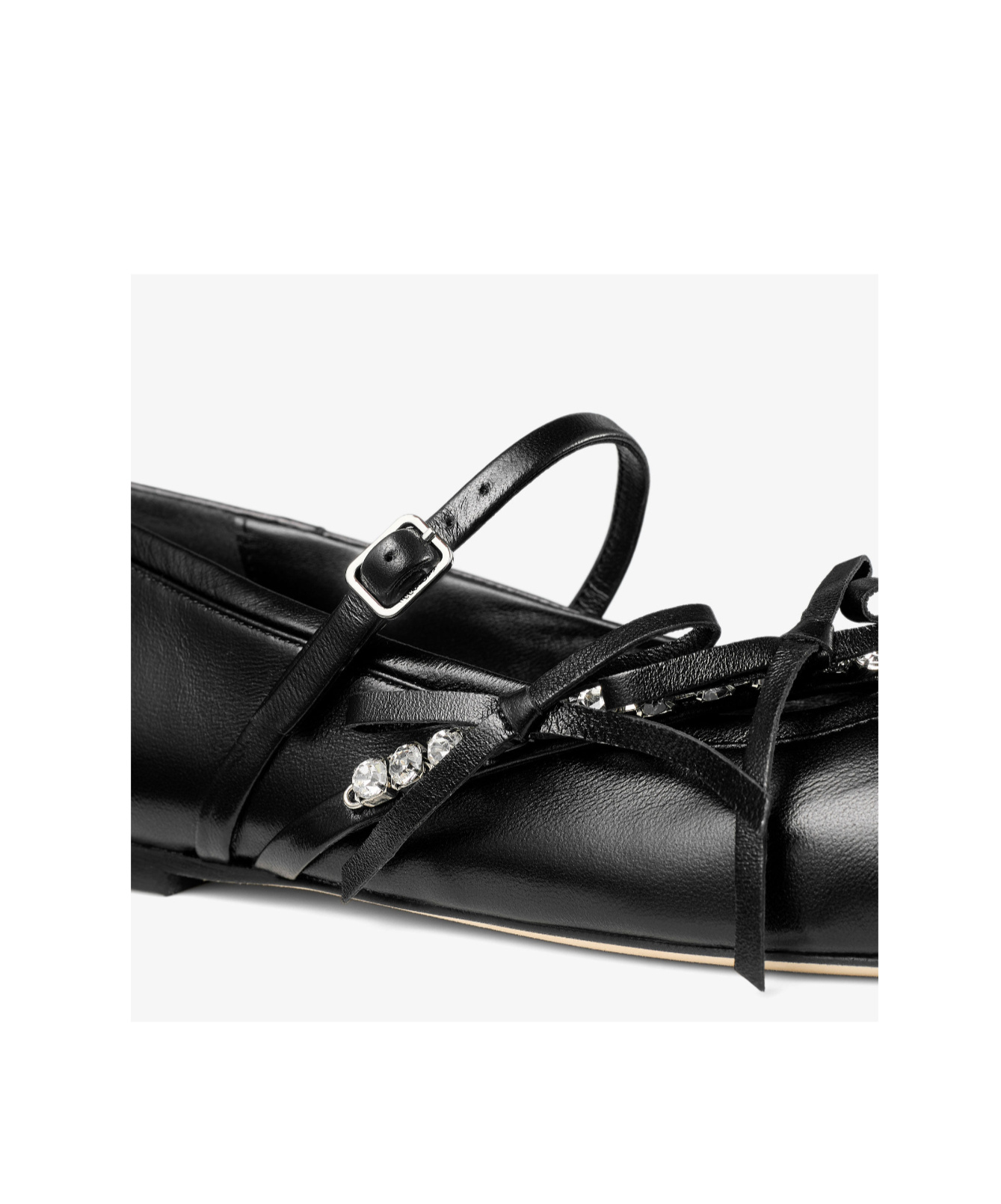 Jimmy Choo Square-toe Ballerina Shoes In Black