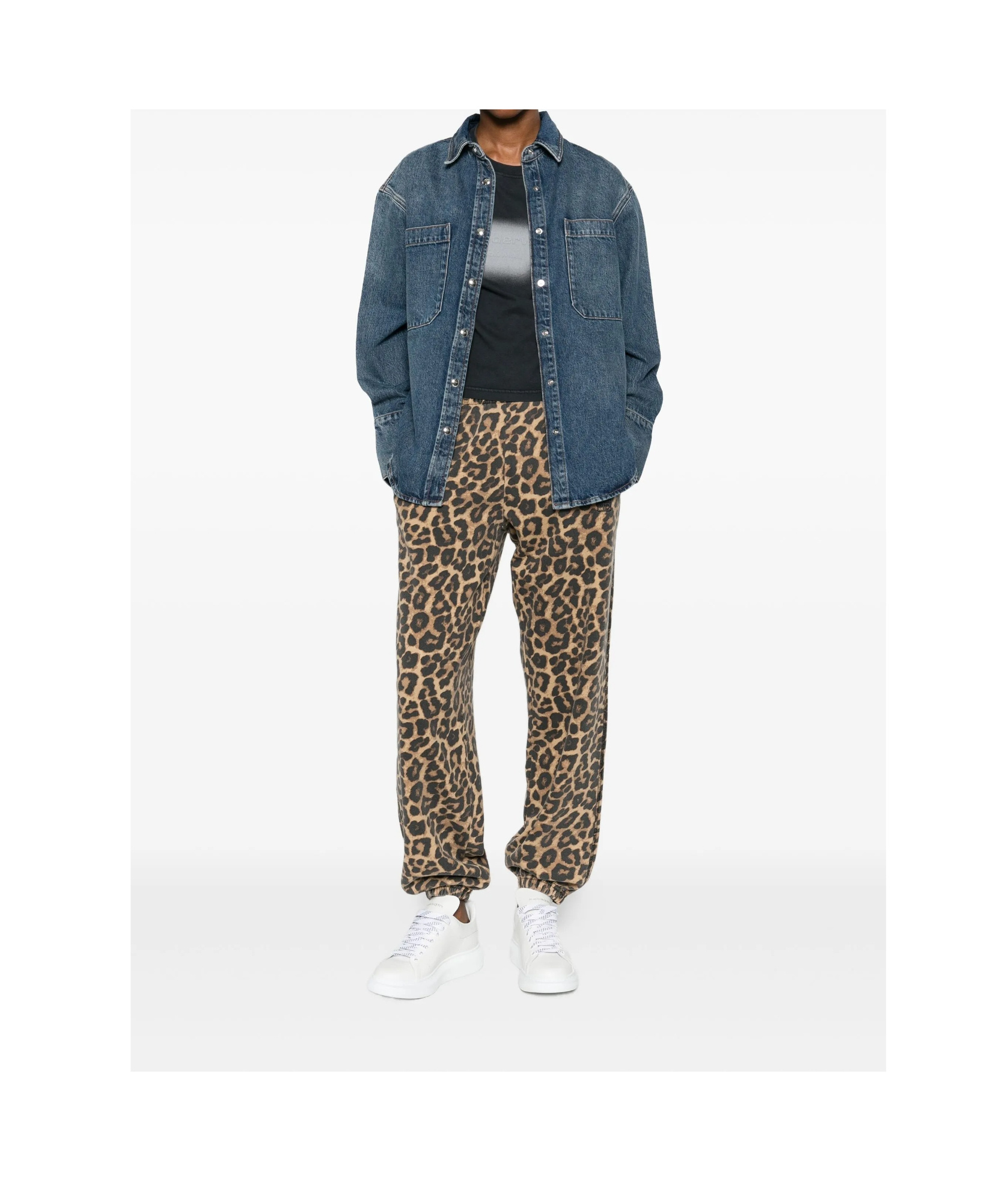 Anine Bing Leopard-print Track Pants In Brown