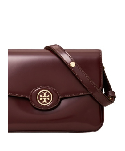 Tory Burch Robinson Spazzolato Leather Convertible Shoulder Bag In Red