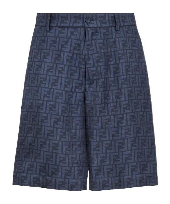Fendi Luxury Mini Shorts For Men In Blue