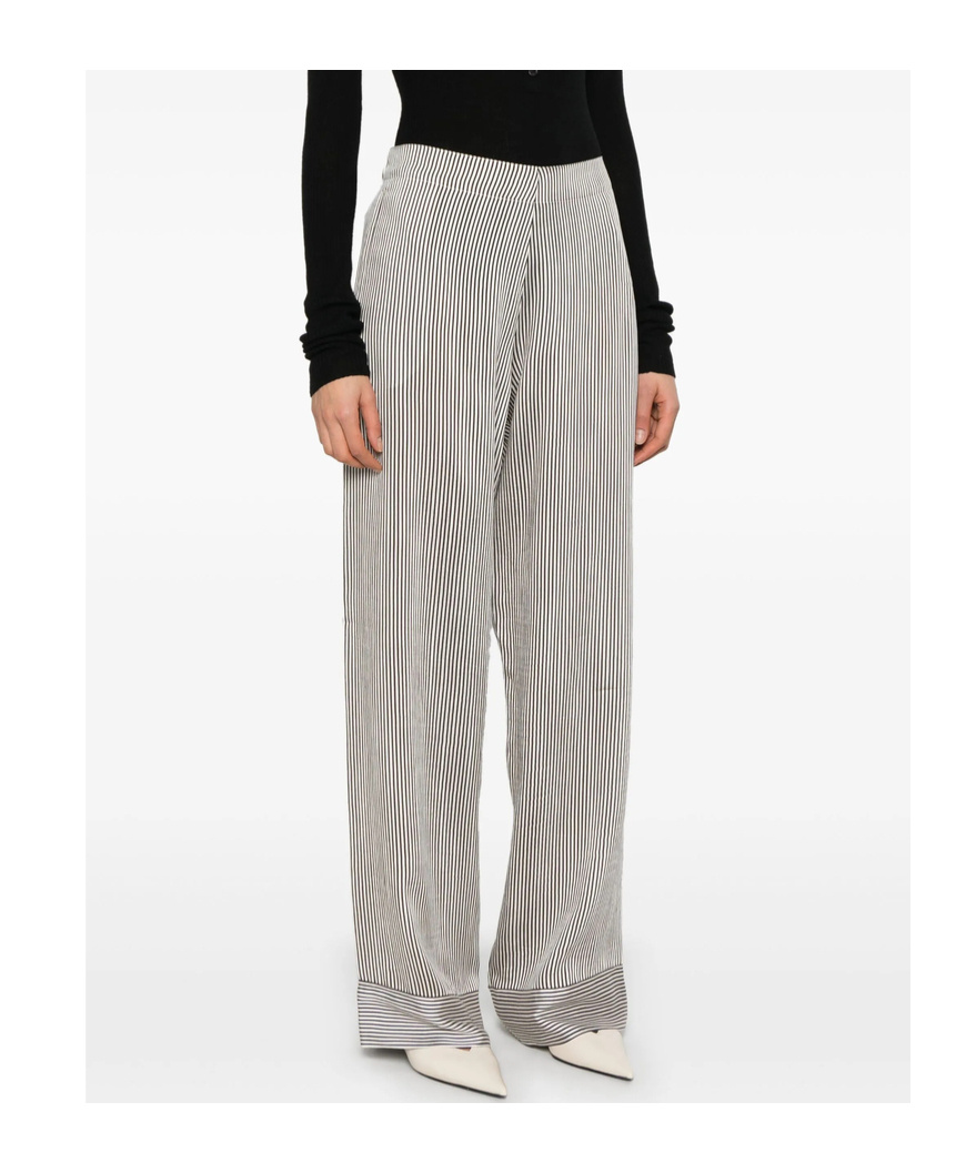 Fabiana Filippi Stripe Trousers In Gray