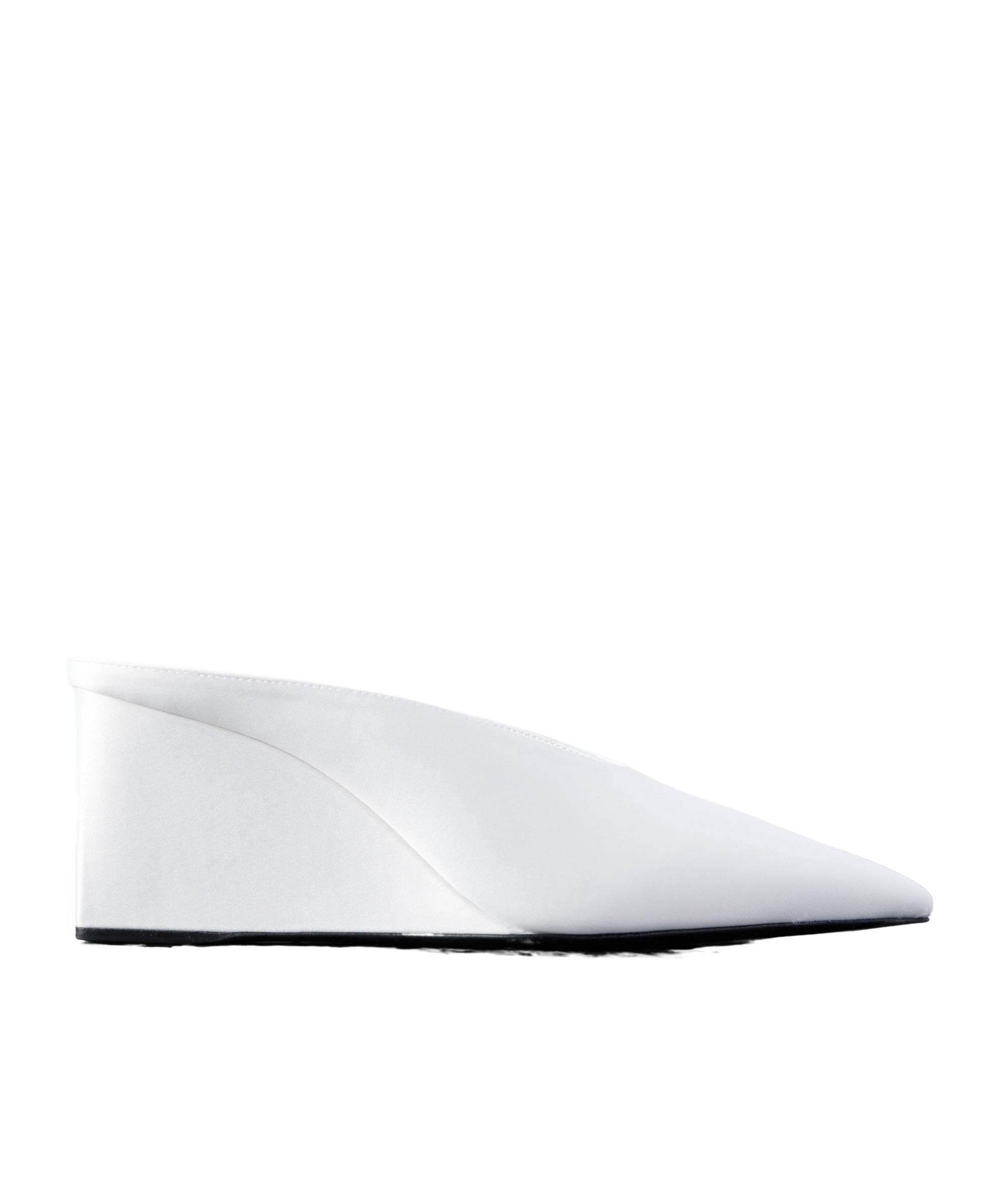 Alaïa Satin Point-toe Wedge Mules In White