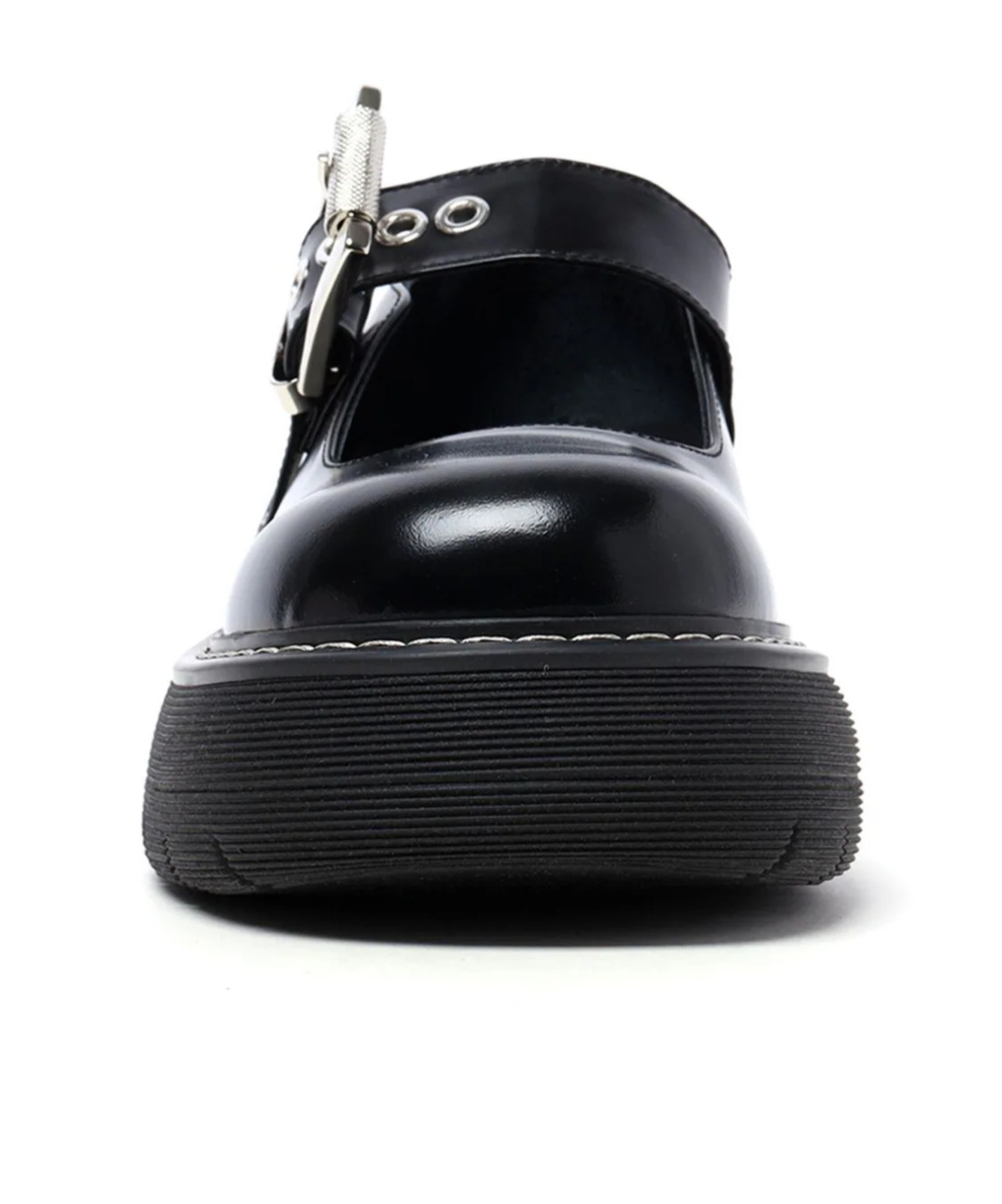 Msgm Buckle Platform Mary Jane Shoes In Black