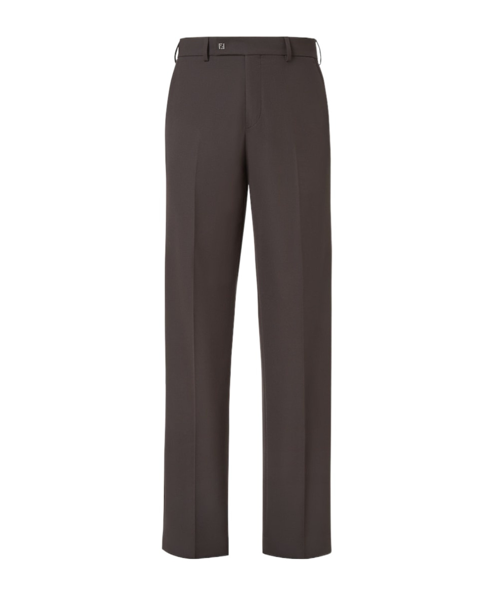 Fendi Tailored Trousers With Back Pockets And Belt Loops In Brown