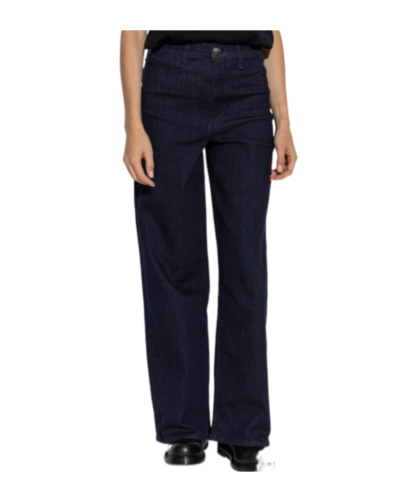 Rag & Bone High-rise Wide-leg Jeans In Black