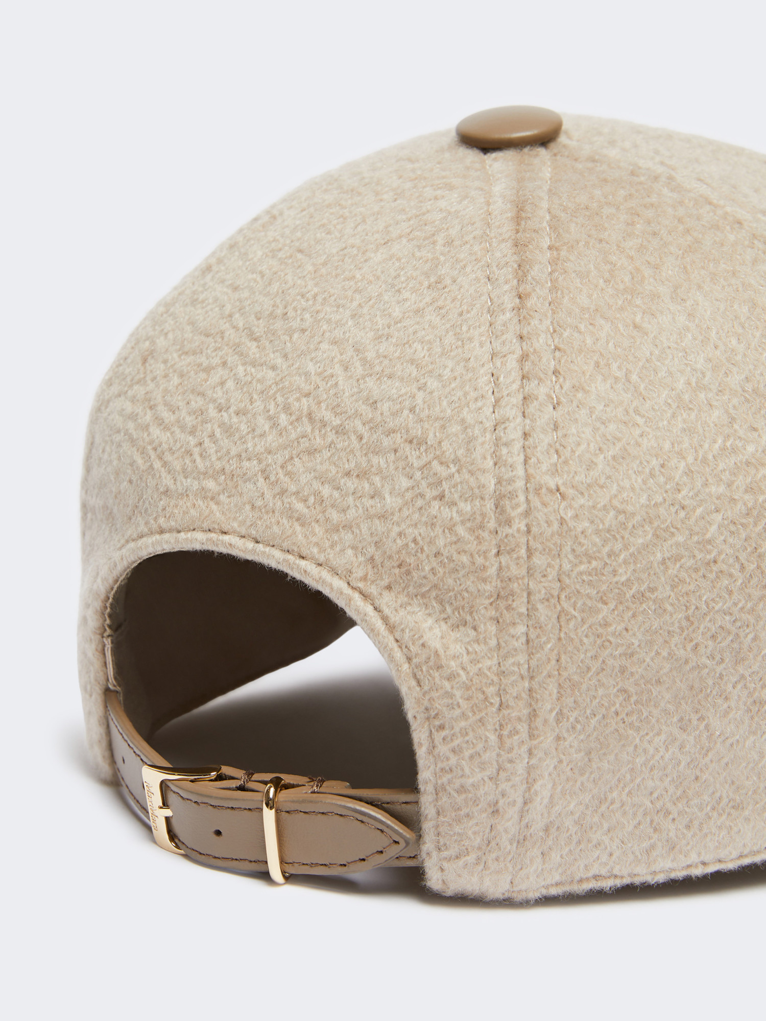 Max Mara Beige Logo Baseball Hat In Neutral