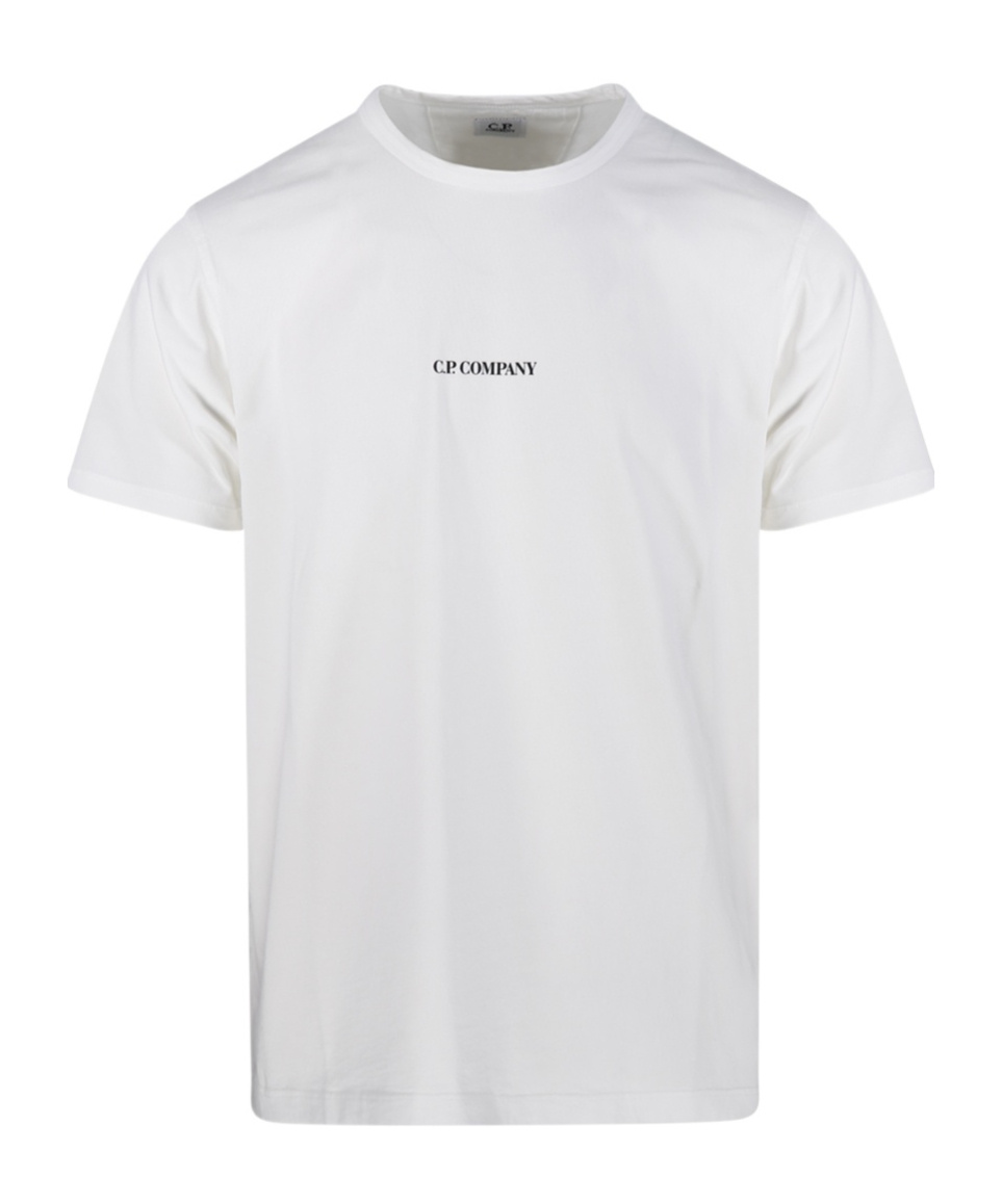C.p. Company Logo T-shirt Short Sleeves In White